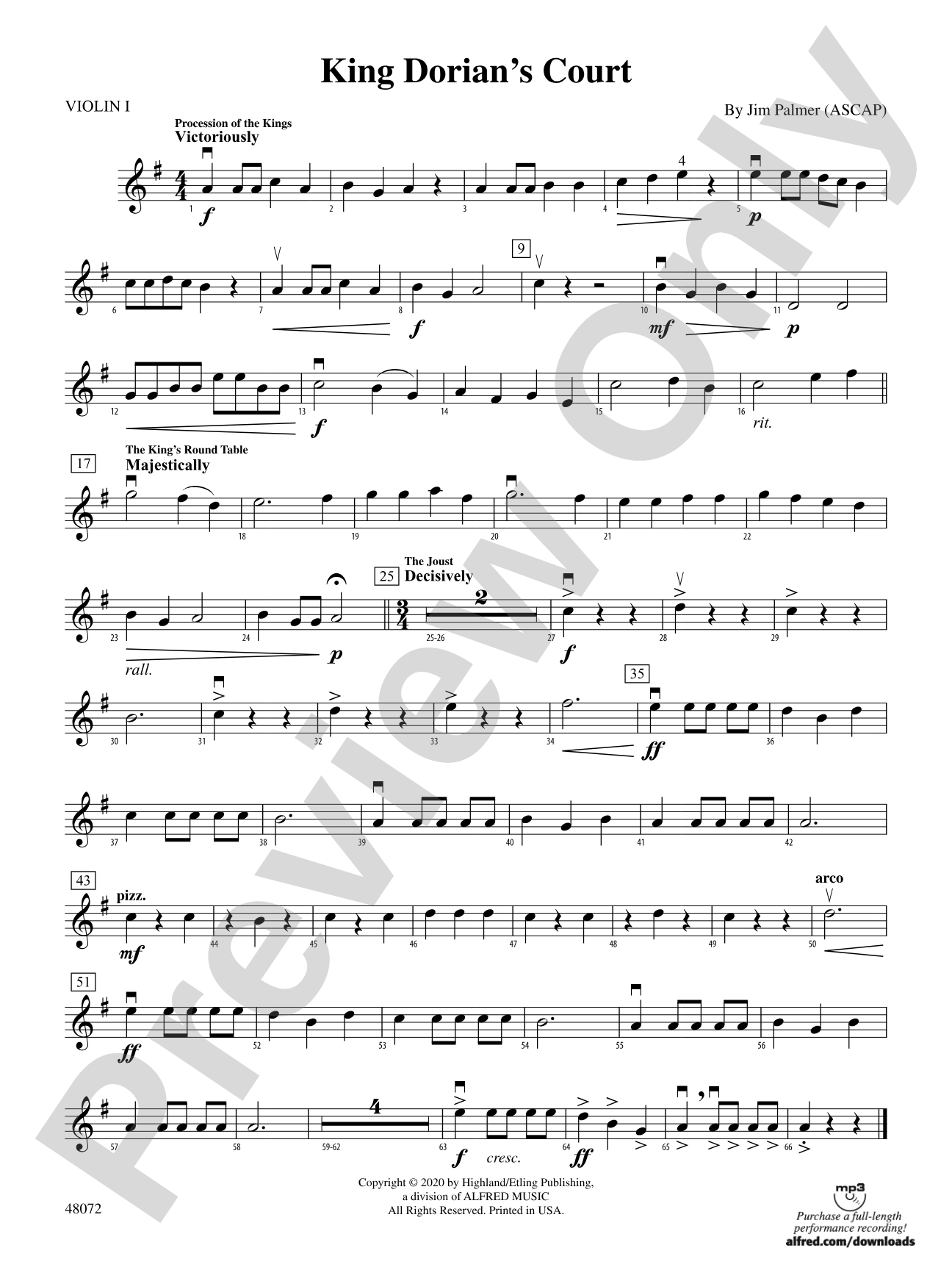 King Dorian's Court: 1st Violin