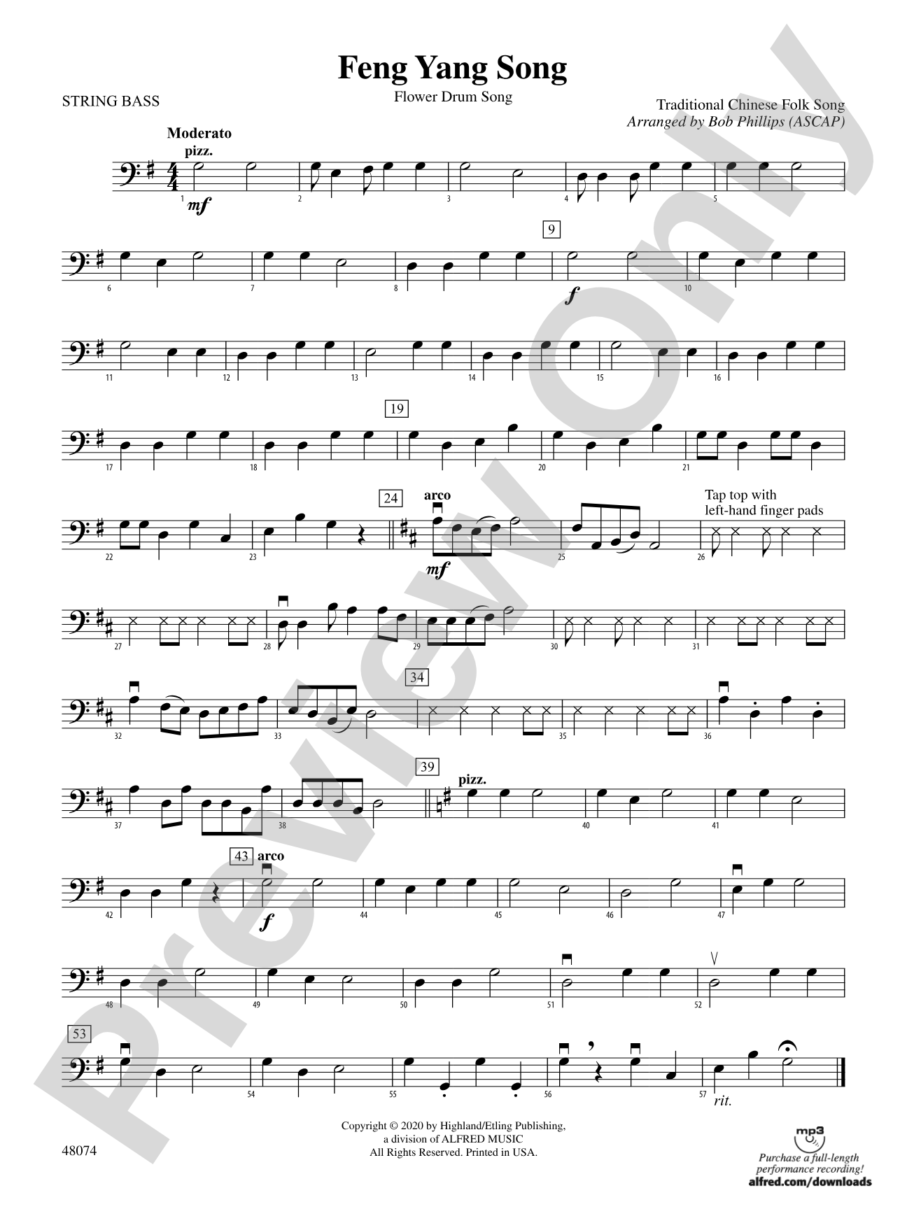 Feng Yang Song: String Bass