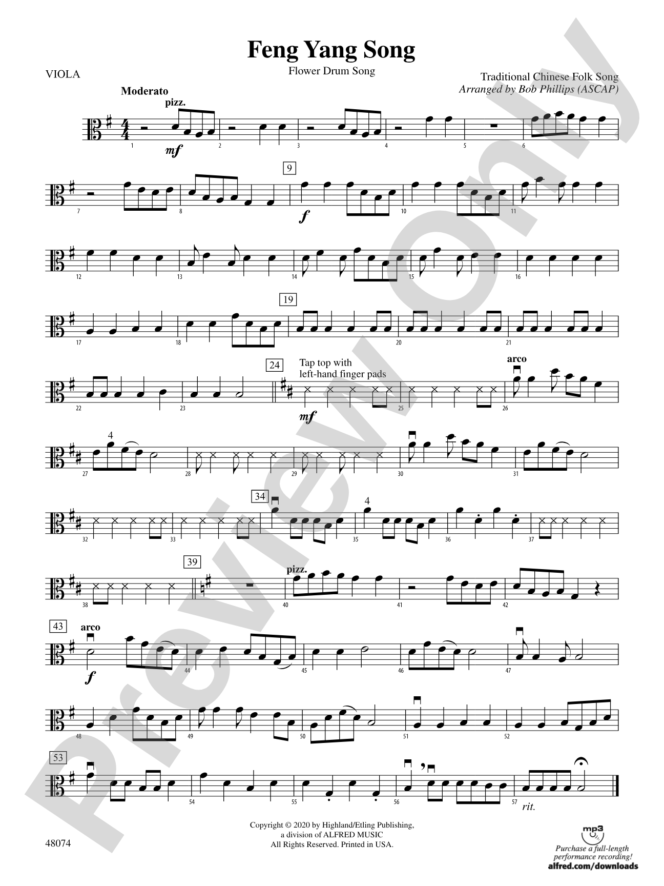 Feng Yang Song: Viola