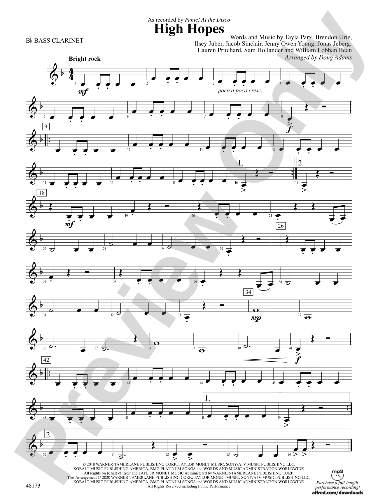 High Hopes: B-flat Bass Clarinet