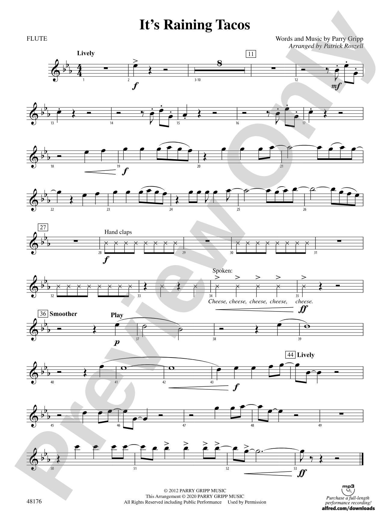 It's Raining Tacos: Flute