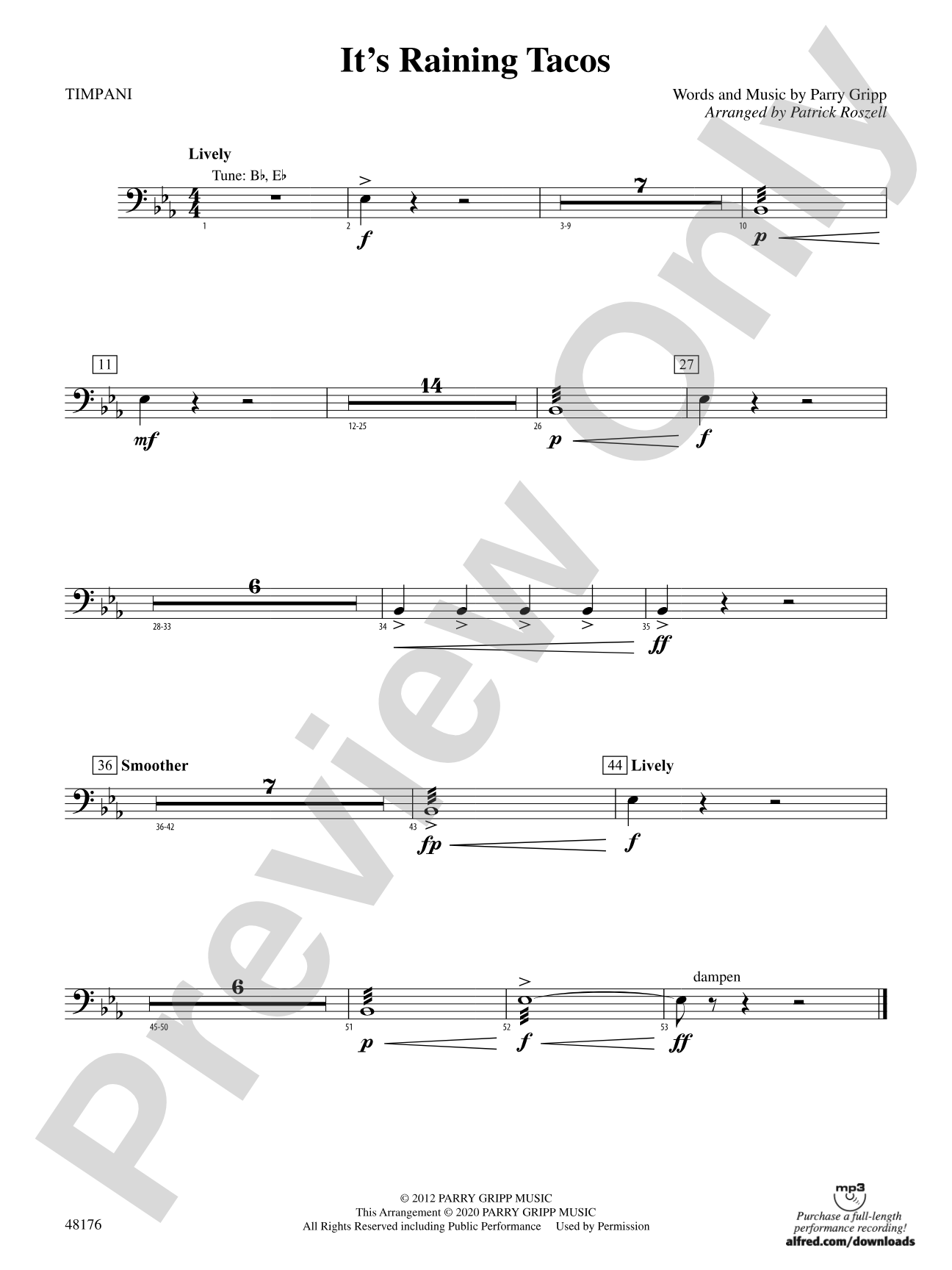 It's Raining Tacos: Timpani