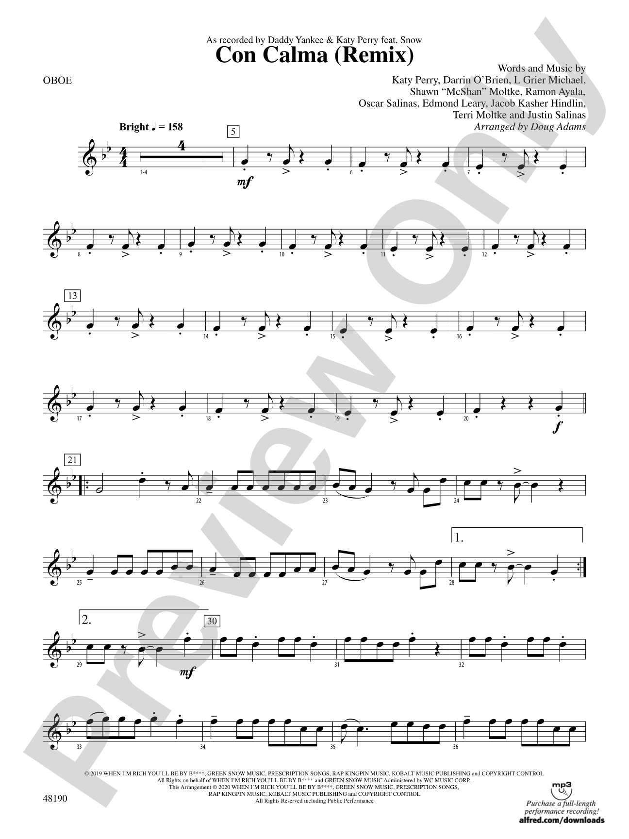 Con Calma (Remix): Oboe