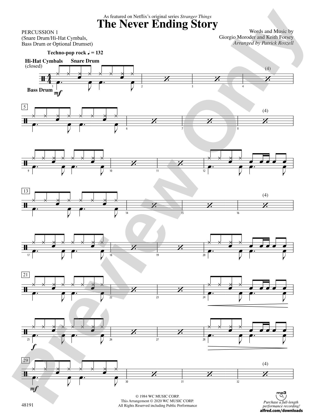 The Never Ending Story: 1st Percussion