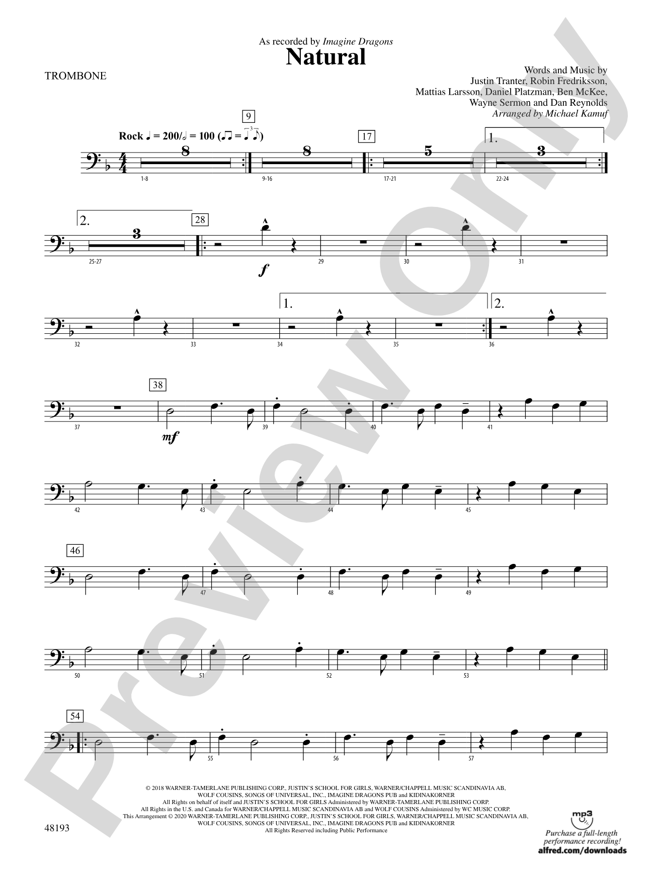 Natural: 1st Trombone