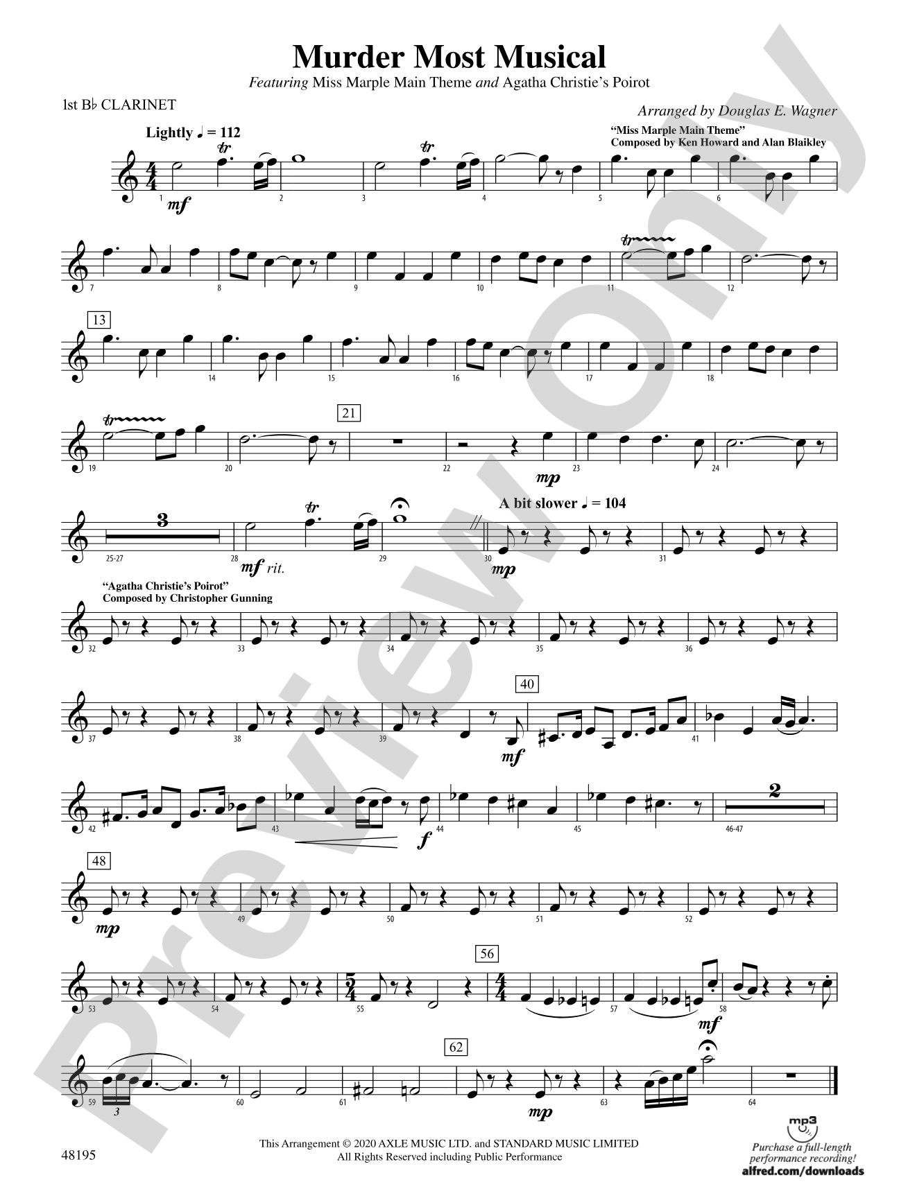 Murder Most Musical: 1st B-flat Clarinet