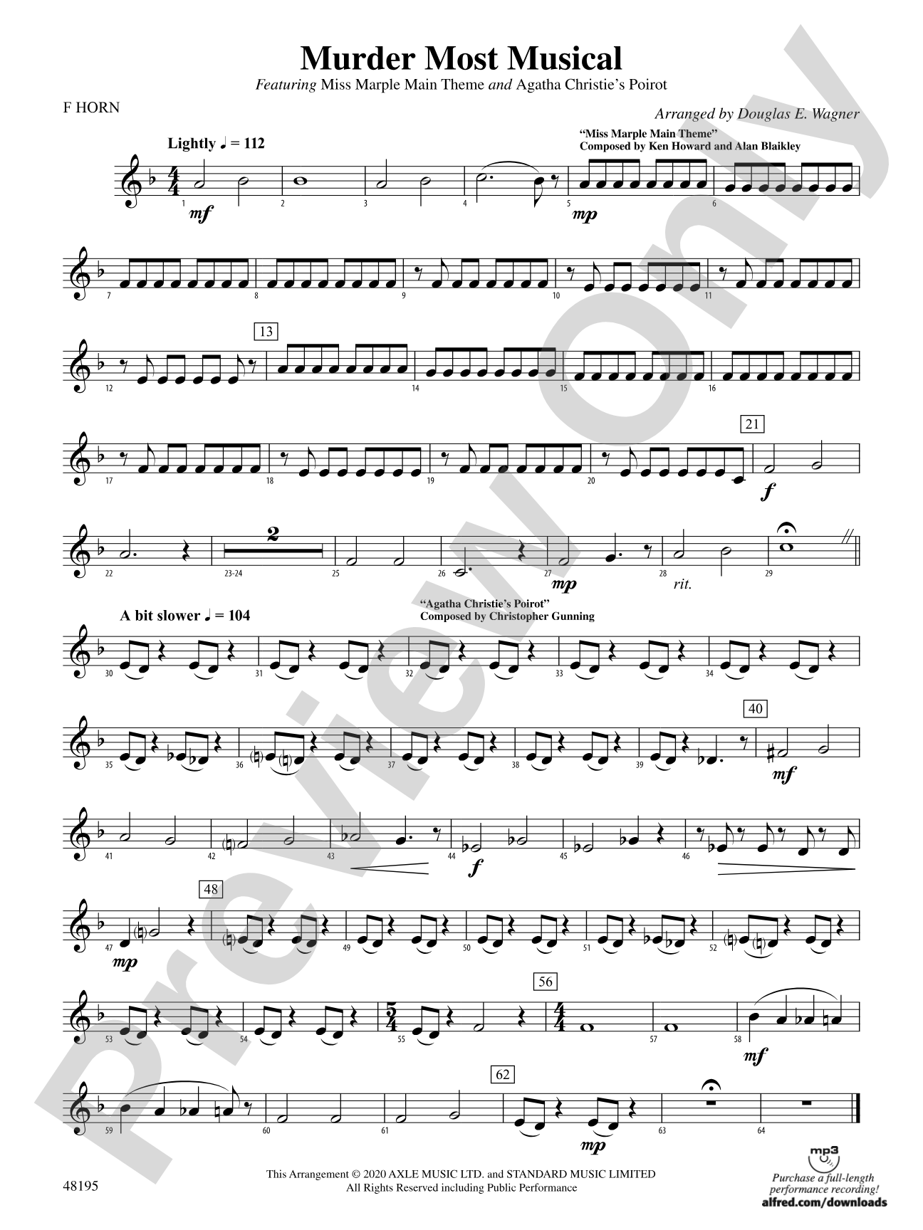 Murder Most Musical: 1st F Horn