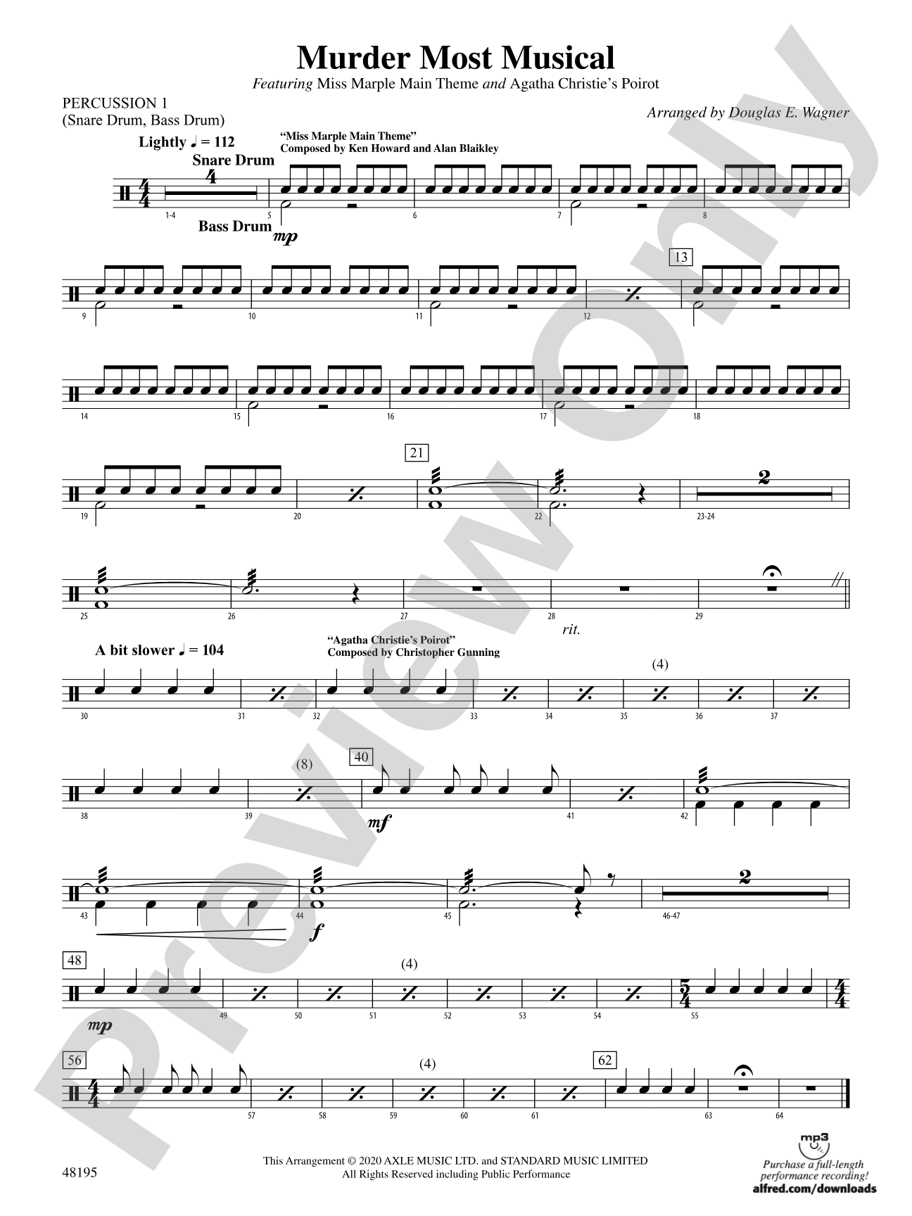Murder Most Musical: 1st Percussion