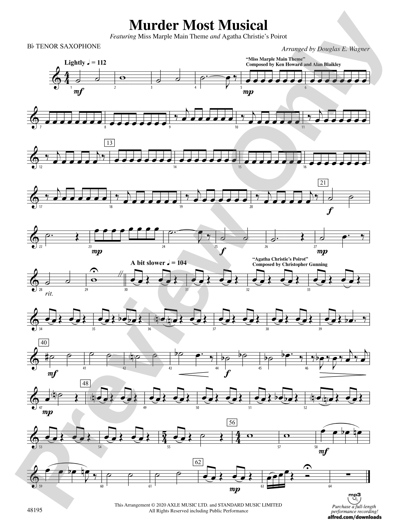 Murder Most Musical: B-flat Tenor Saxophone