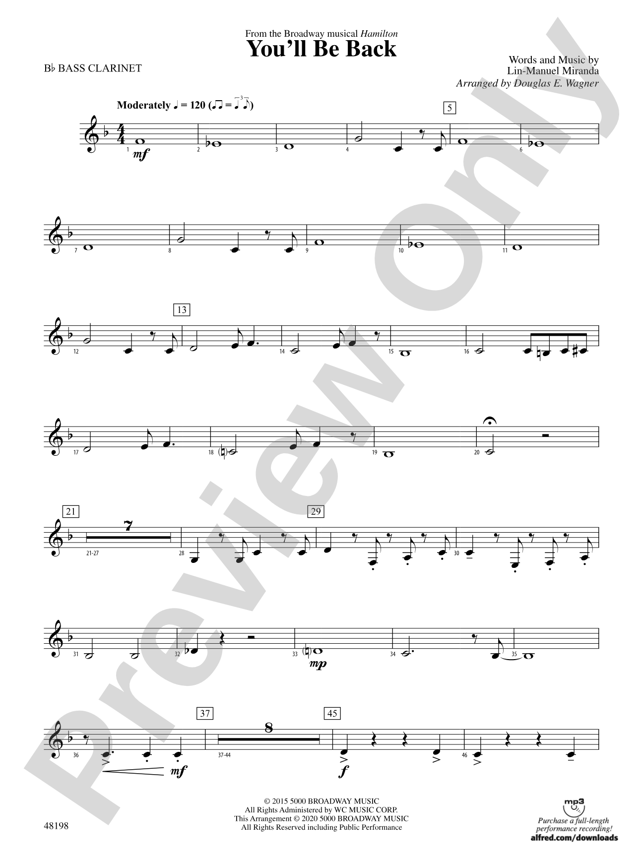 You'll Be Back: B-flat Bass Clarinet