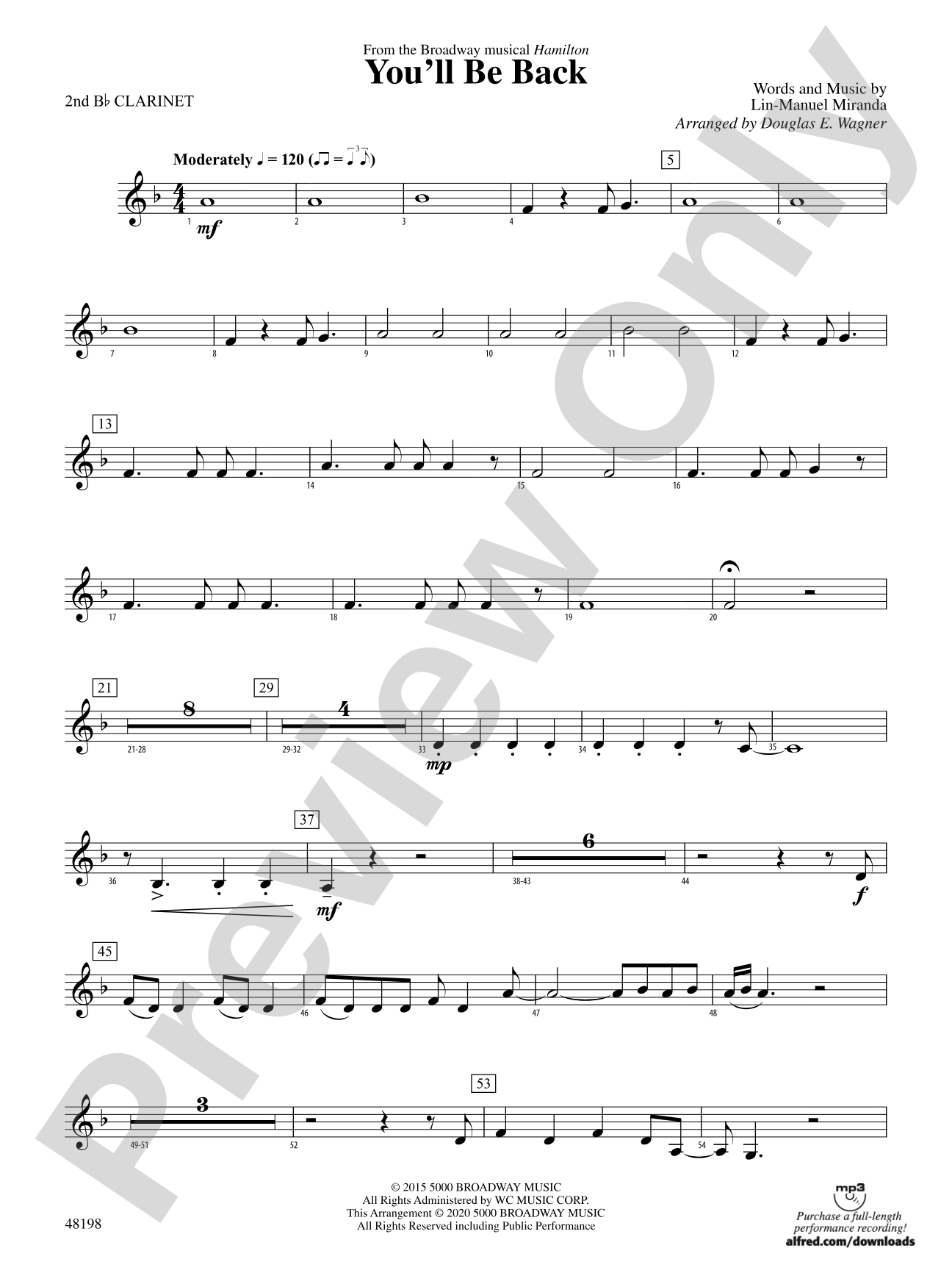 You'll Be Back: 2nd B-flat Clarinet