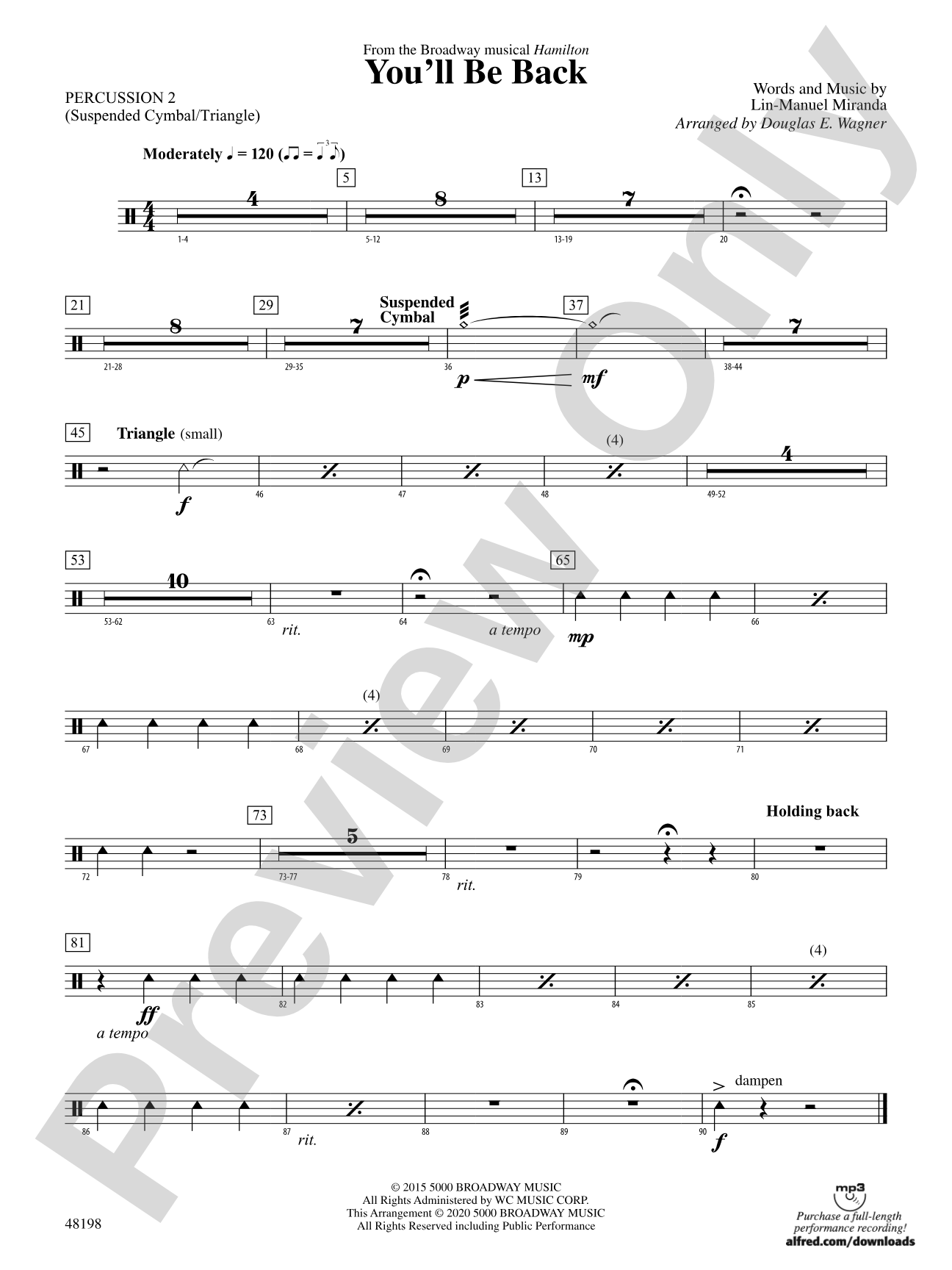 You'll Be Back: 2nd Percussion