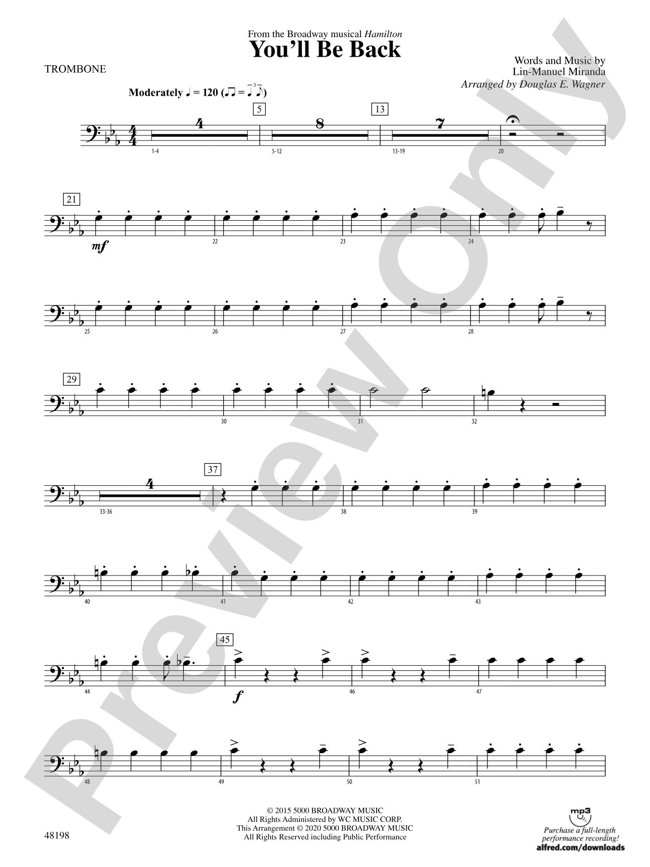 You'll Be Back: 1st Trombone