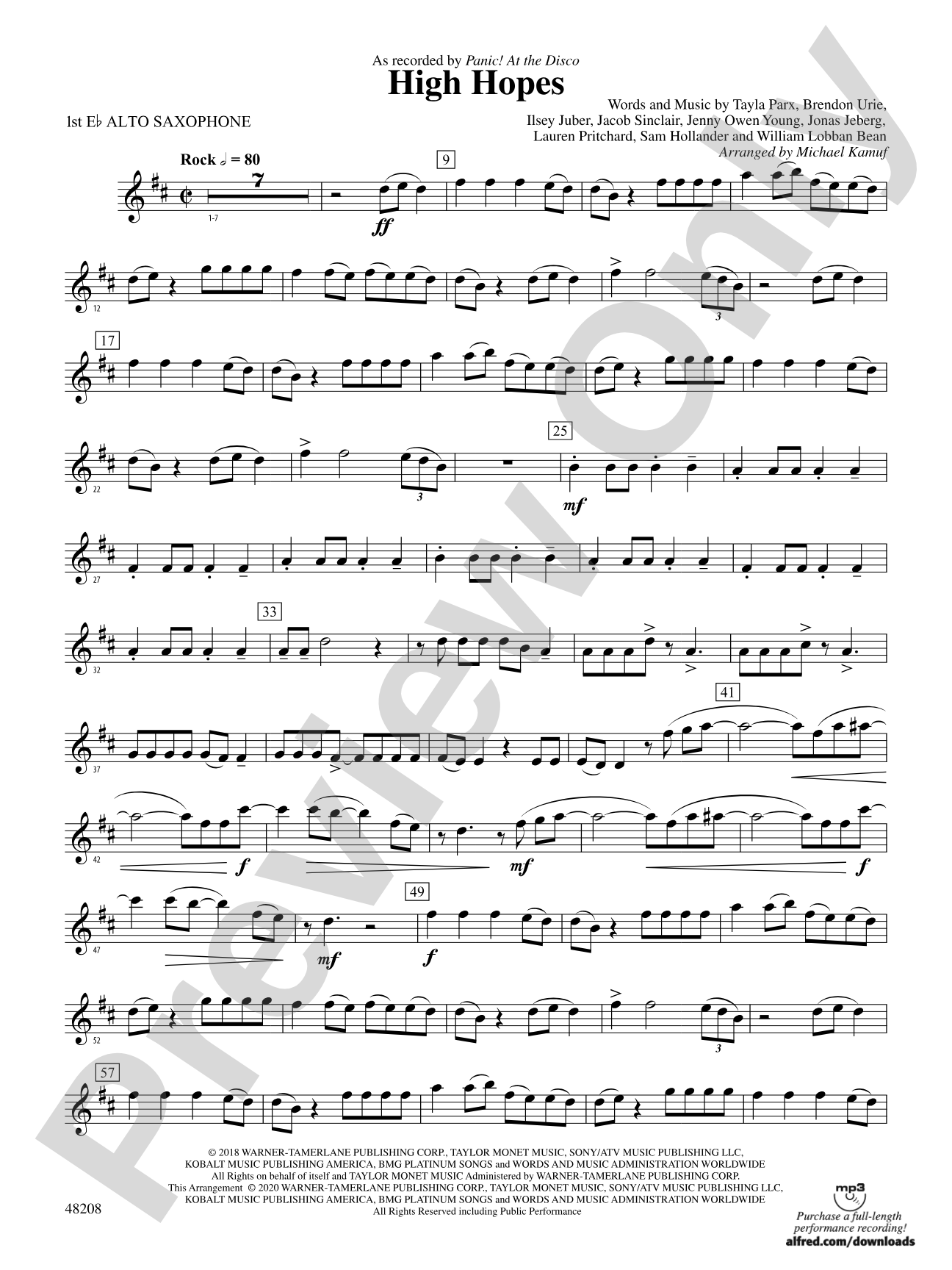 High Hopes: E-flat Alto Saxophone