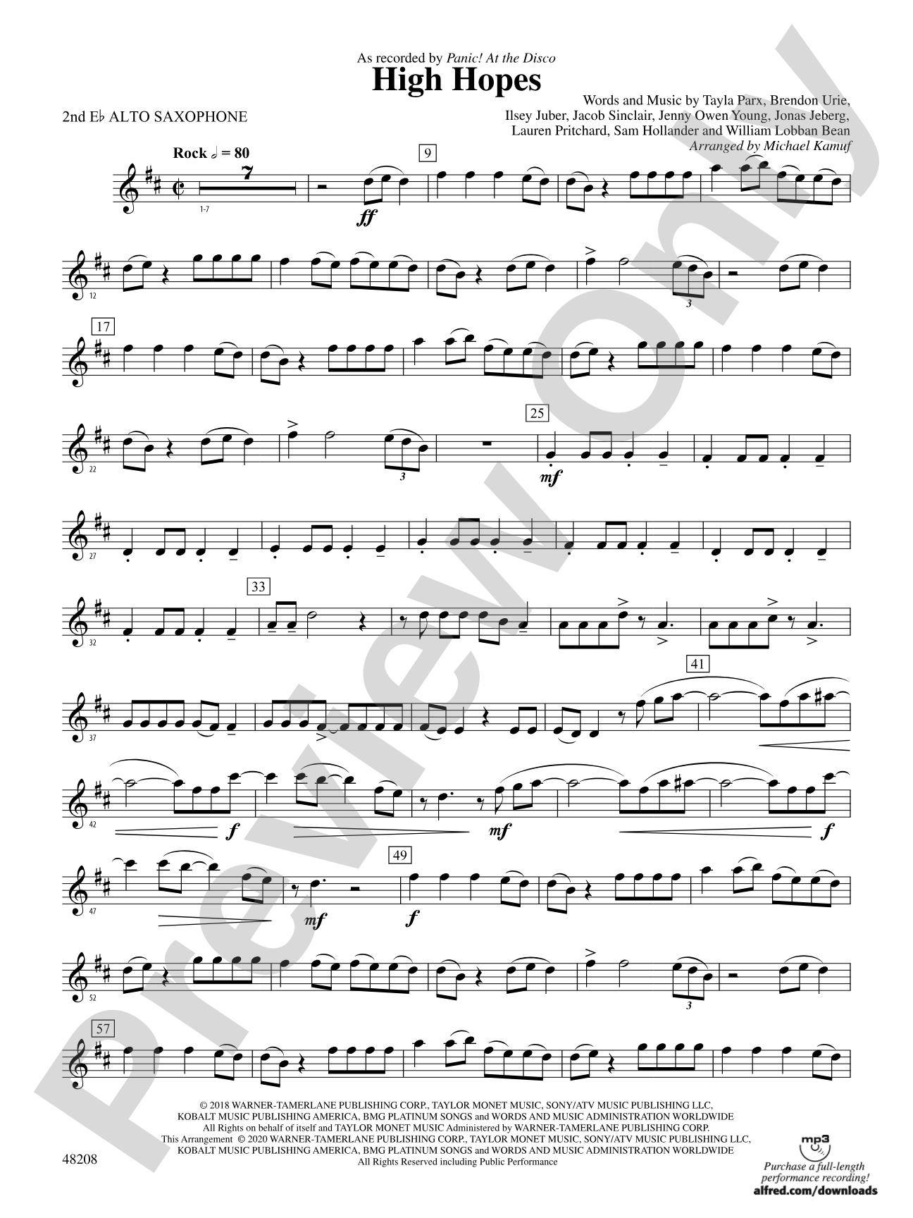 High Hopes: 2nd E-flat Alto Saxophone