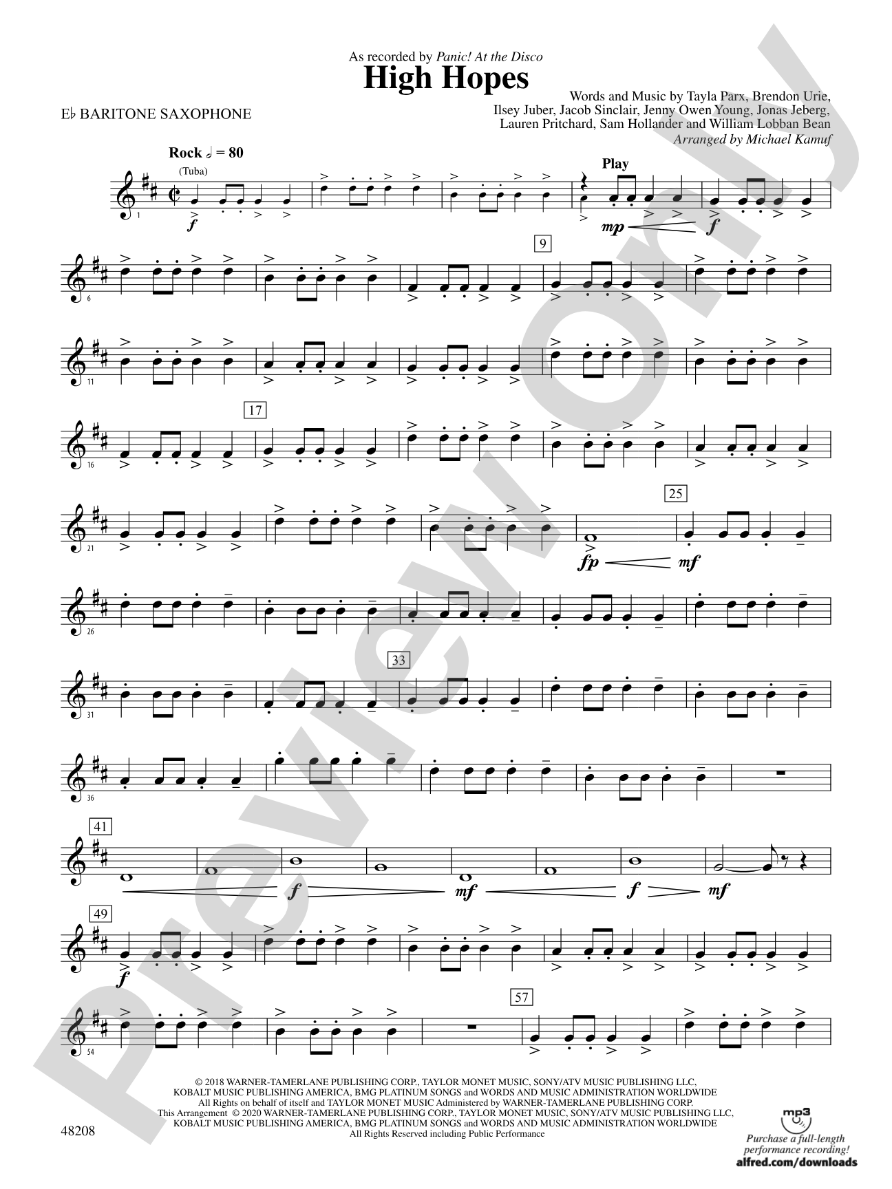 High Hopes: E-flat Baritone Saxophone