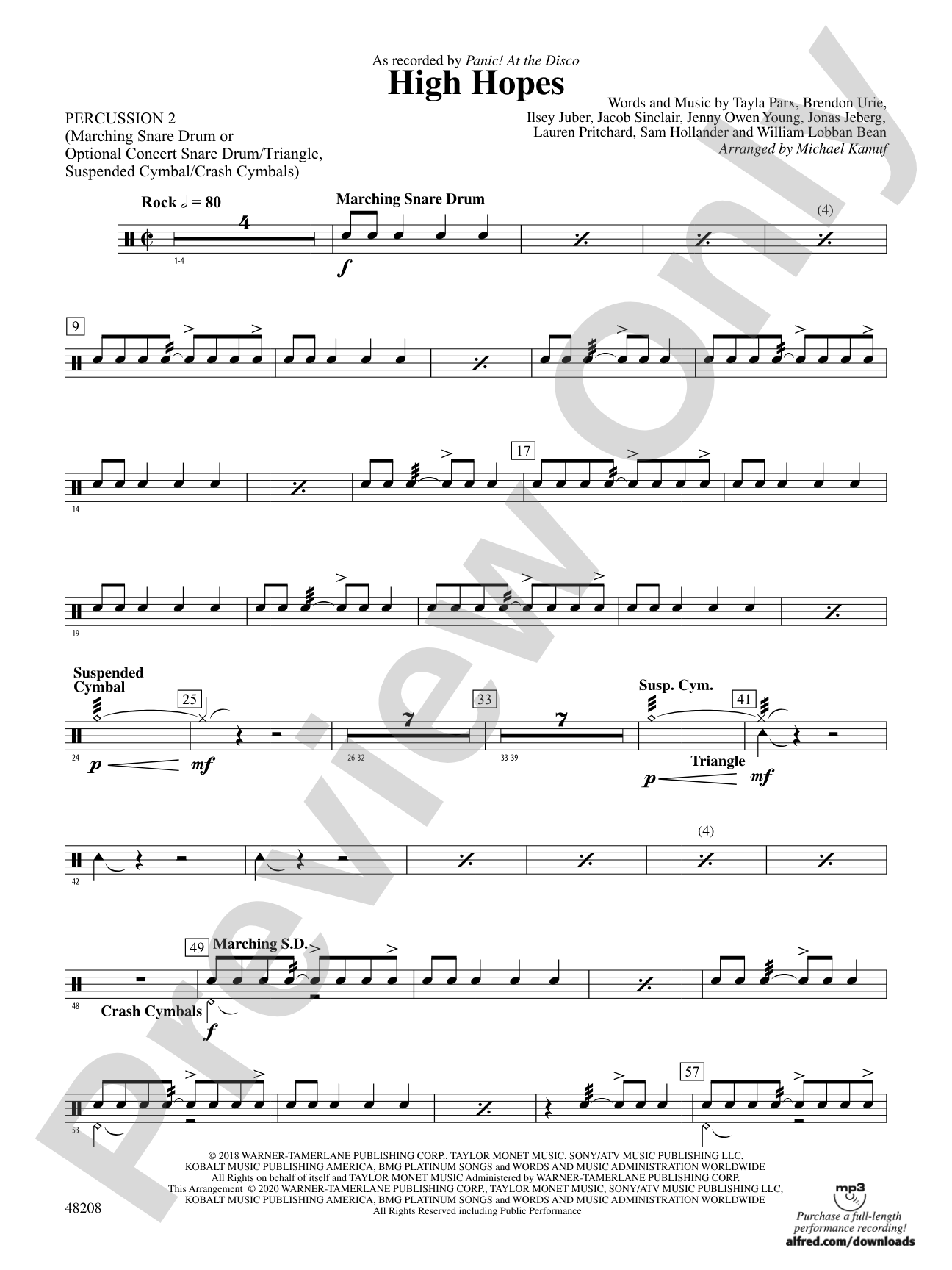 High Hopes: 2nd Percussion