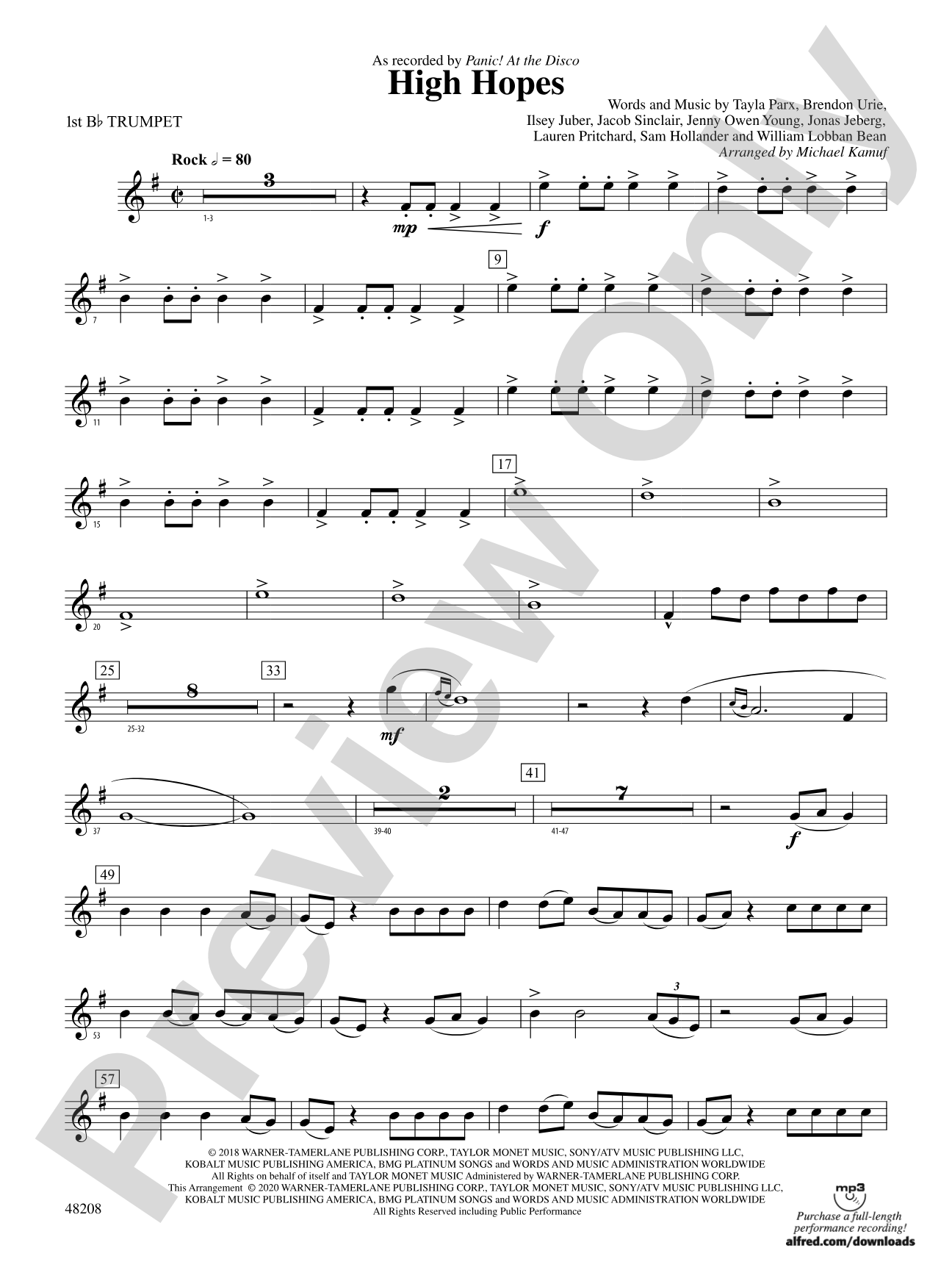 High Hopes: 1st B-flat Trumpet