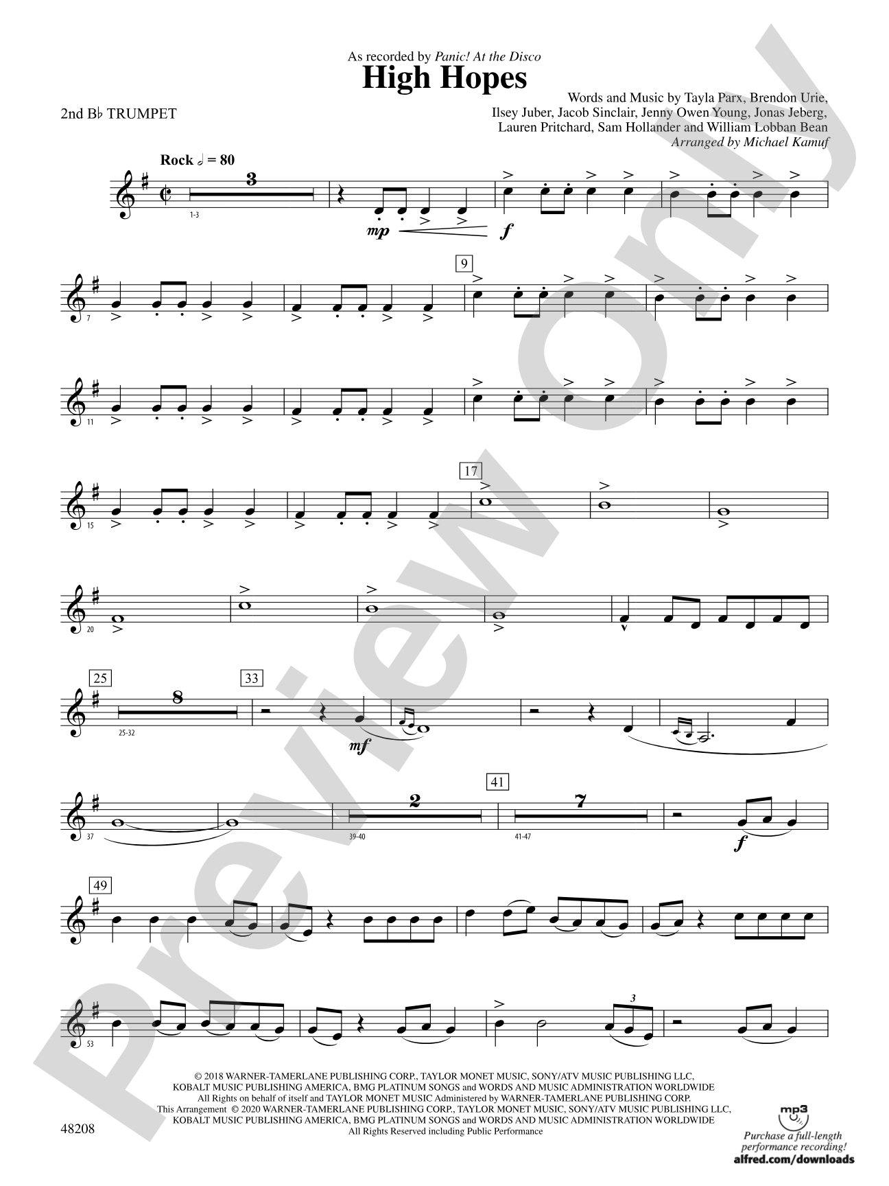 High Hopes: 2nd B-flat Trumpet