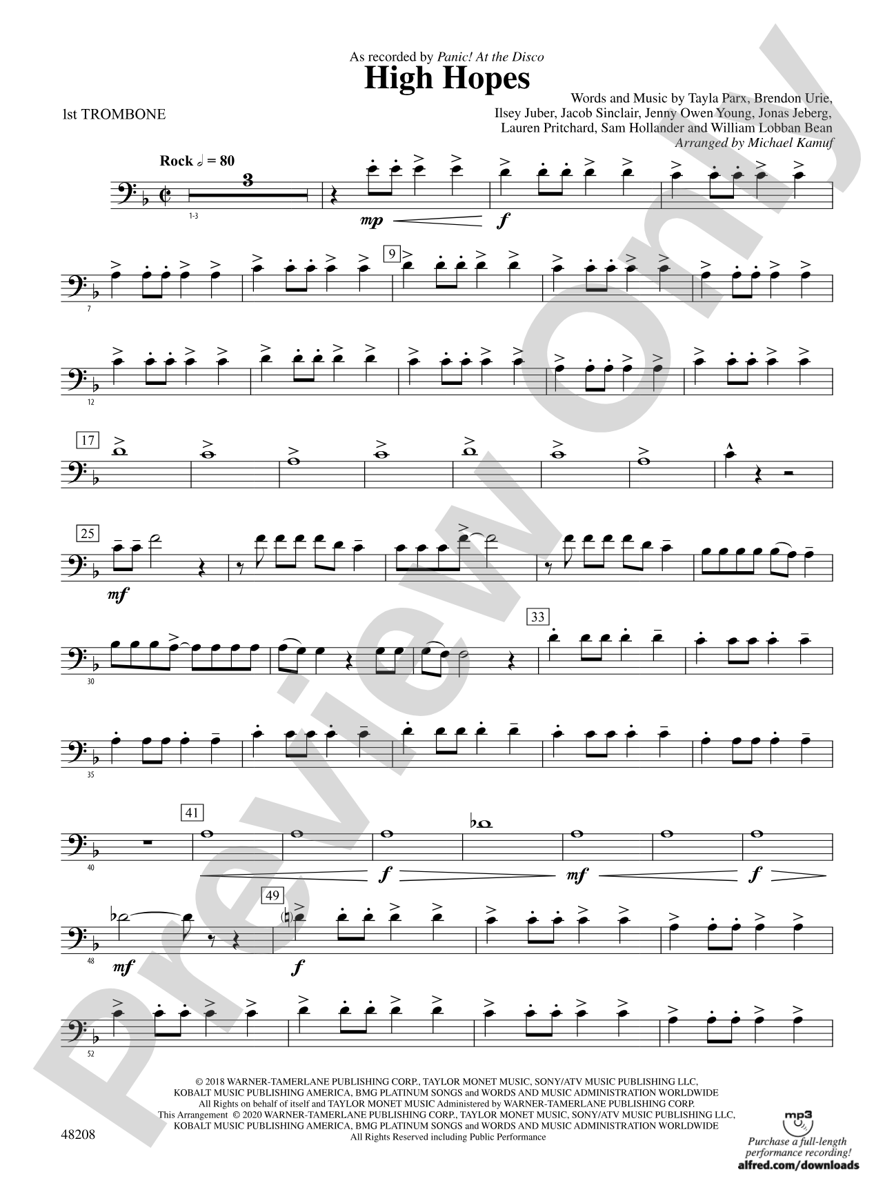 High Hopes: 1st Trombone