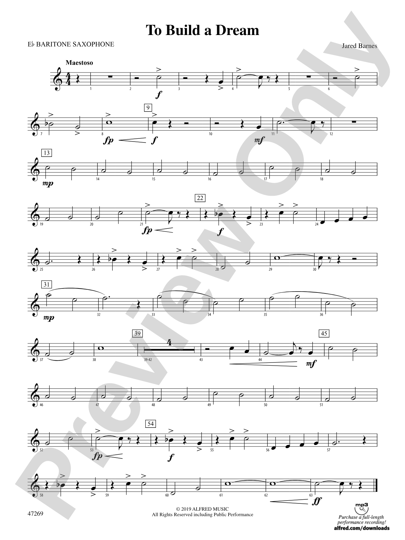 To Build a Dream: E-flat Baritone Saxophone