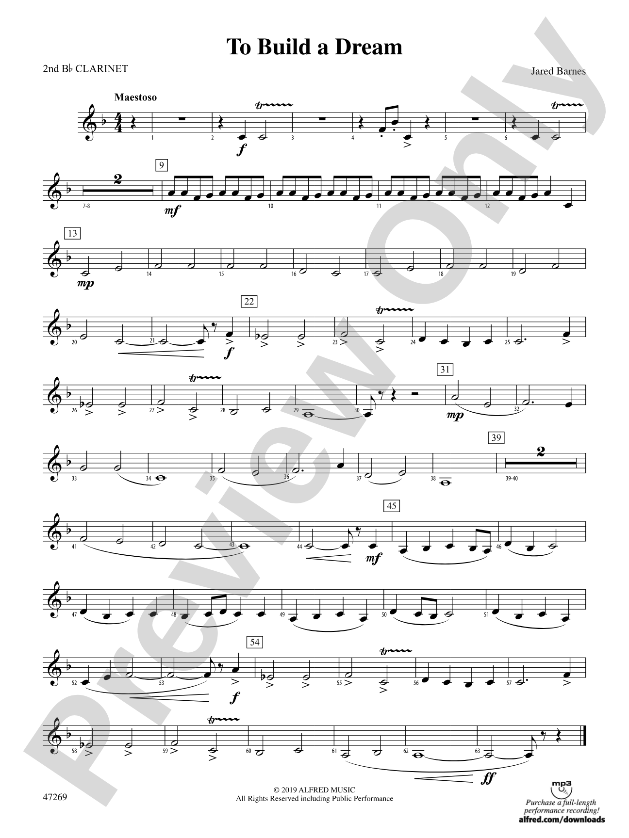 To Build a Dream: 2nd B-flat Clarinet