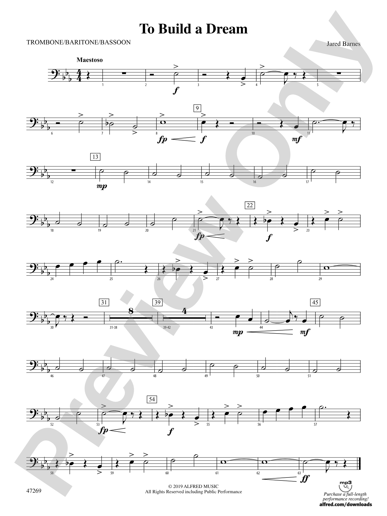 To Build a Dream: 1st Trombone
