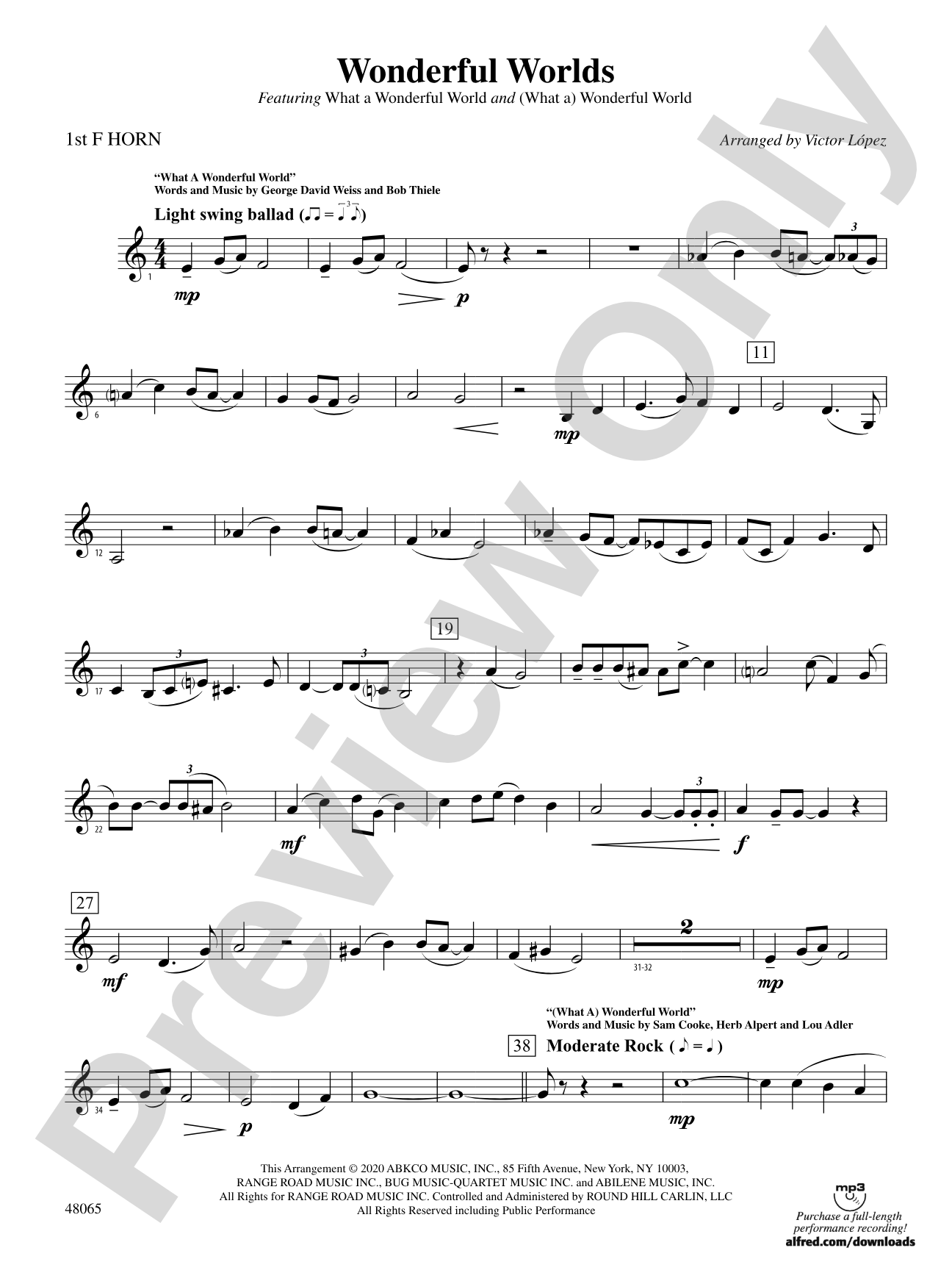 Wonderful Worlds: 1st F Horn