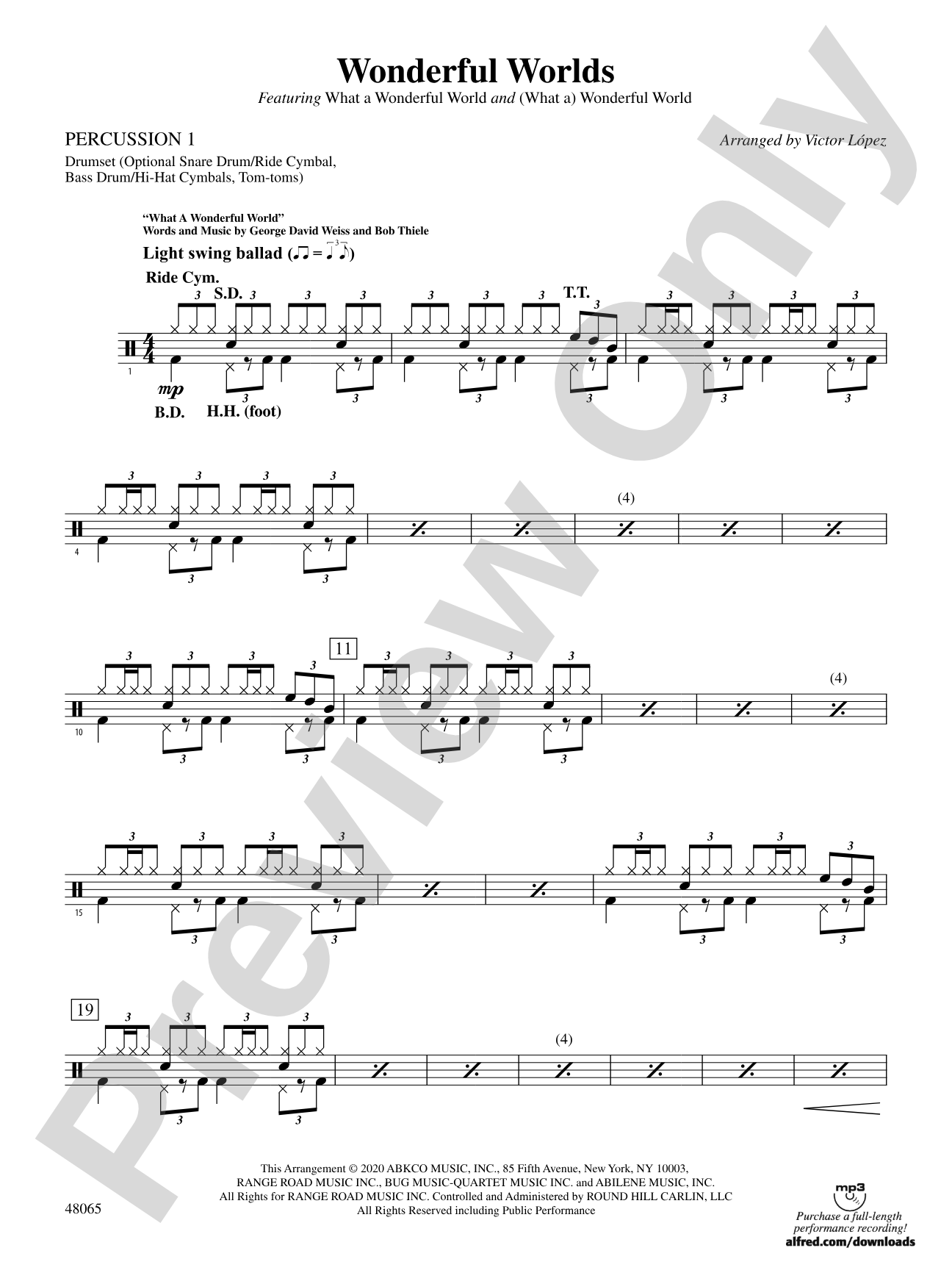 Wonderful Worlds: 1st Percussion