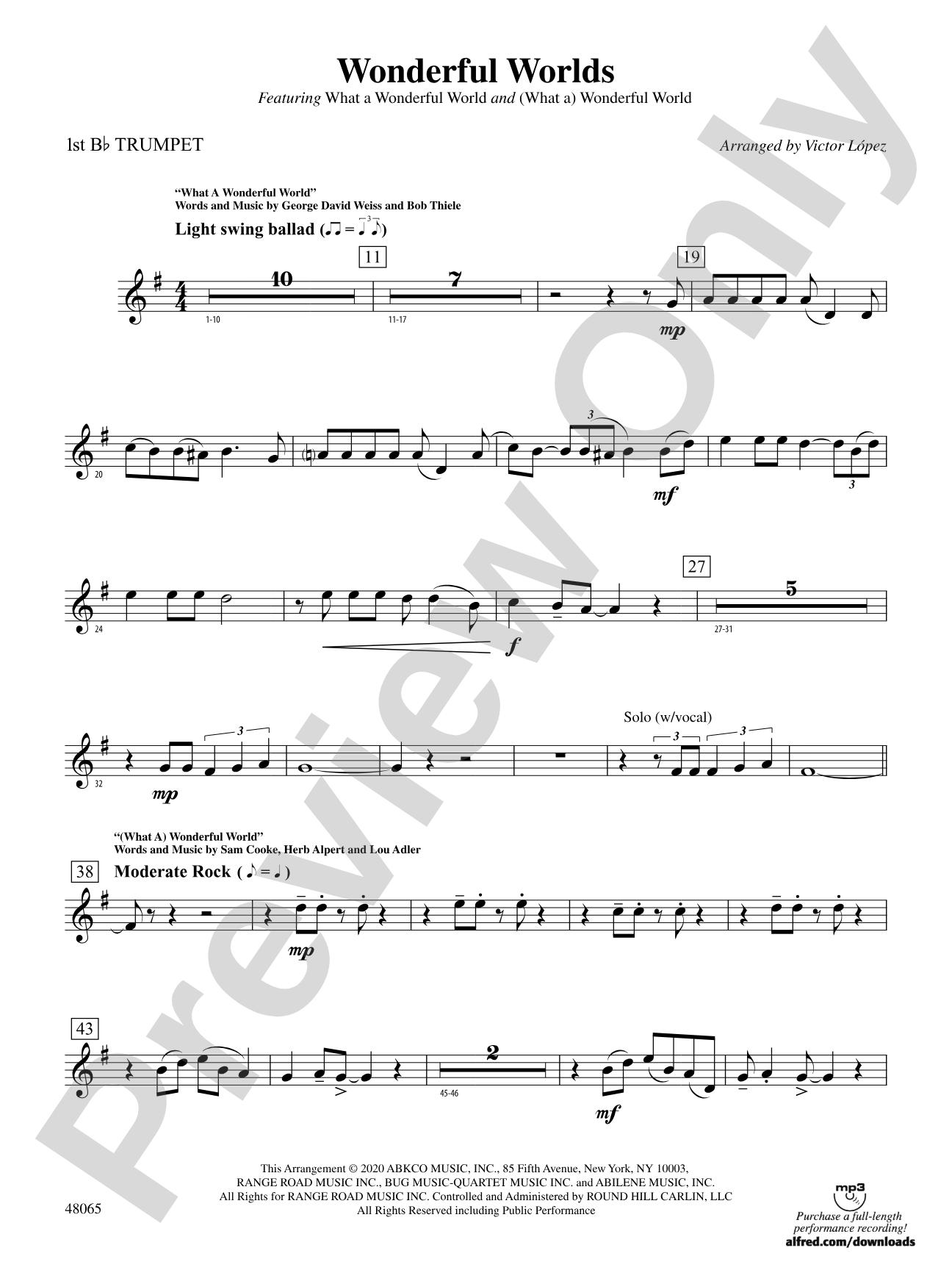 Wonderful Worlds: 1st B-flat Trumpet