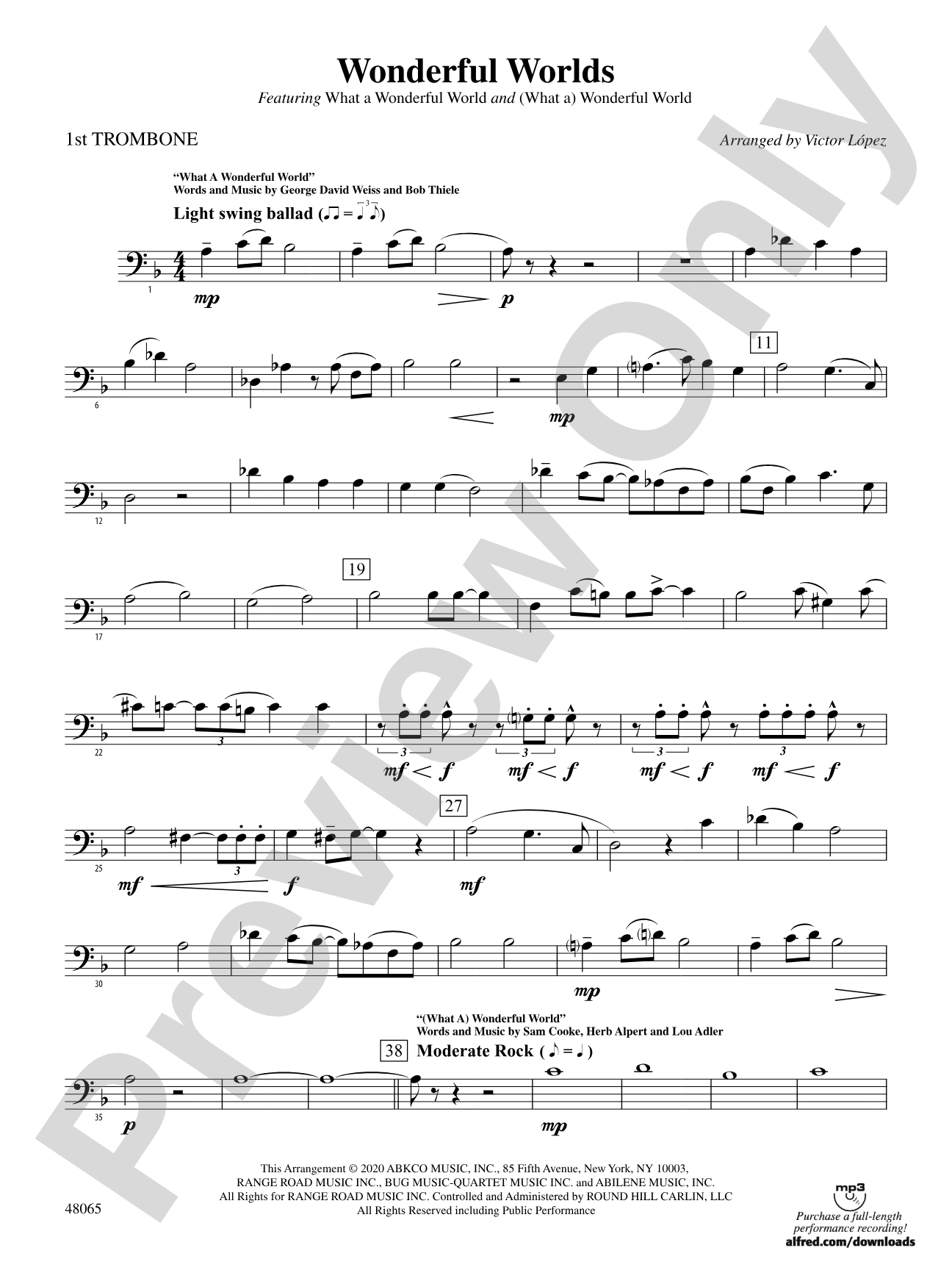 Wonderful Worlds: 1st Trombone
