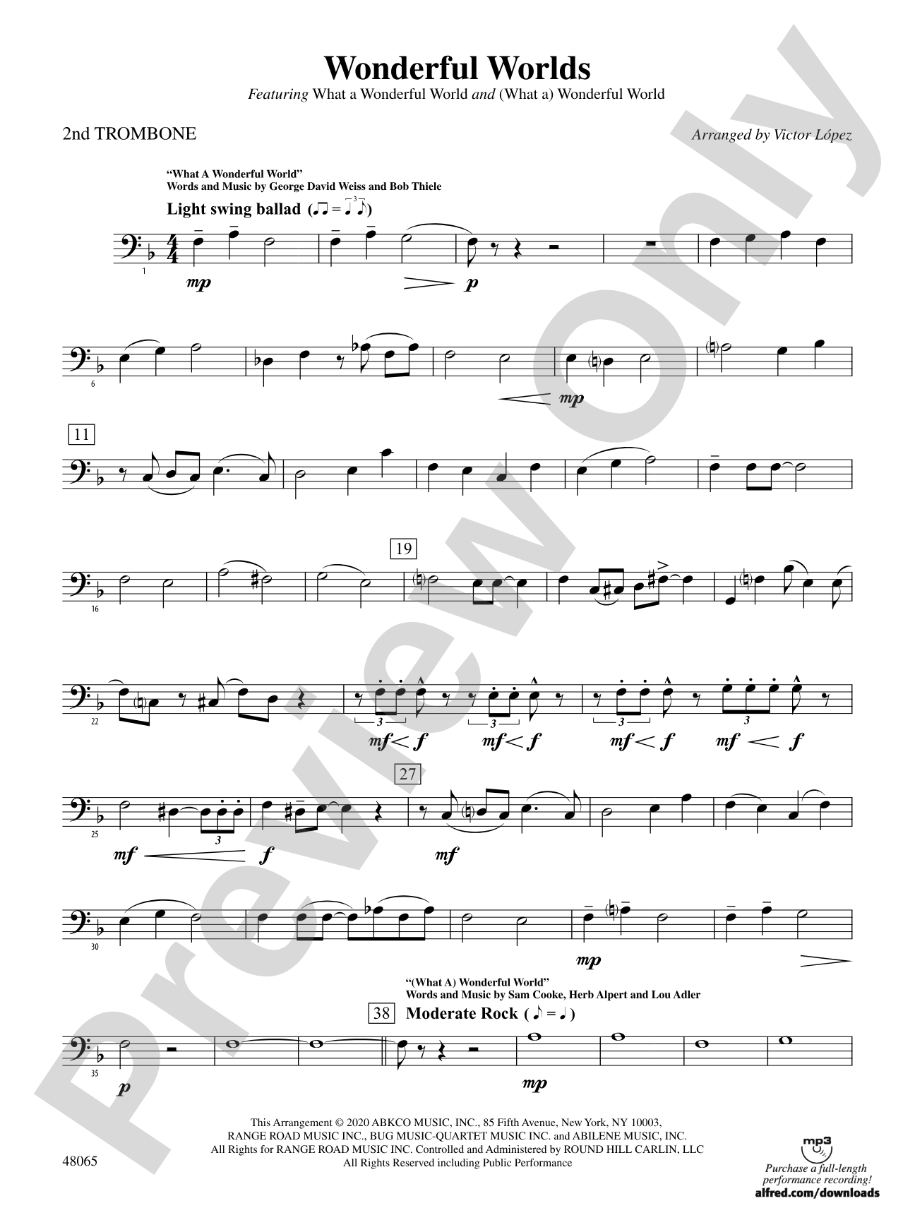 Wonderful Worlds: 2nd Trombone