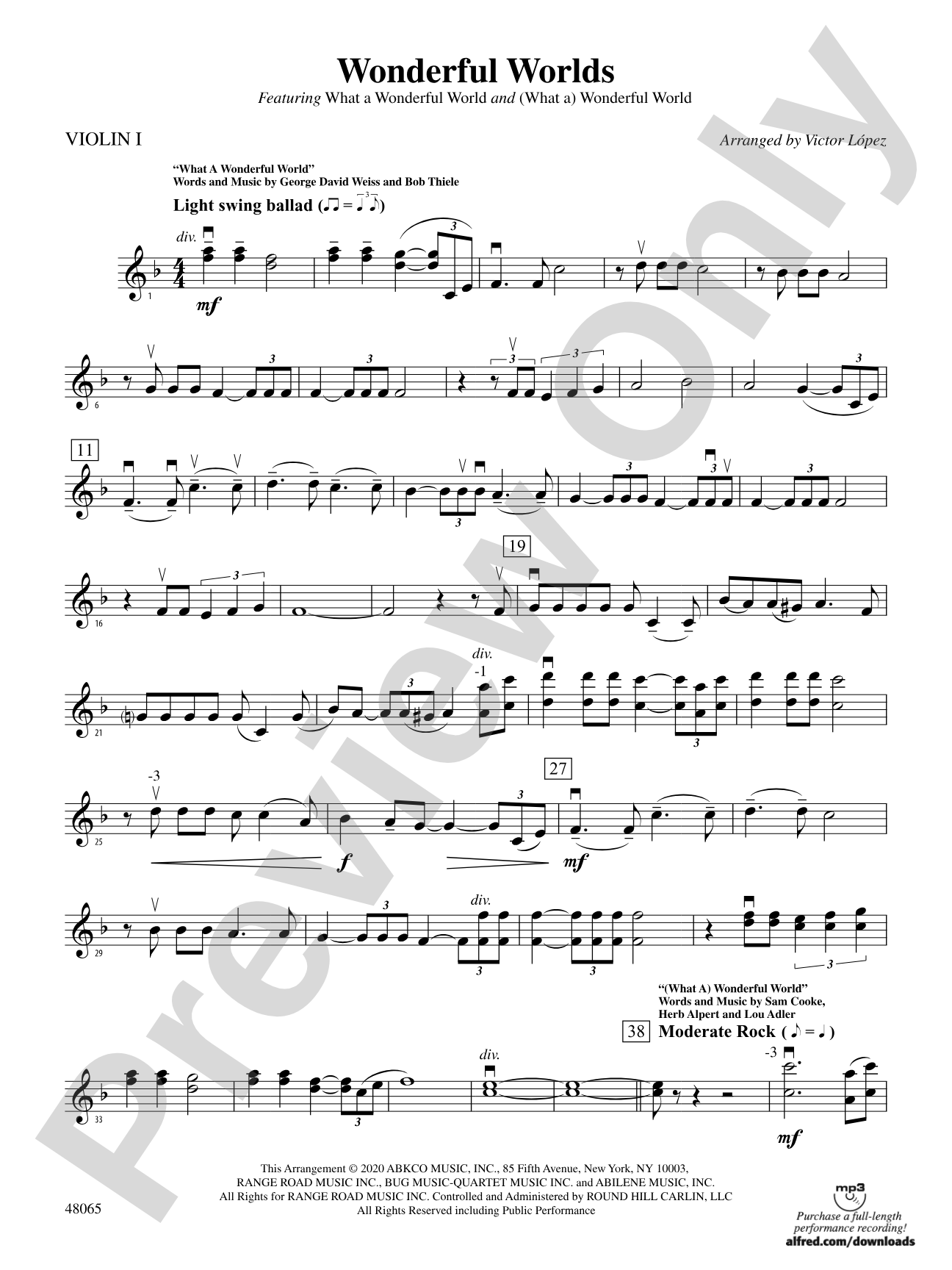 Wonderful Worlds: 1st Violin