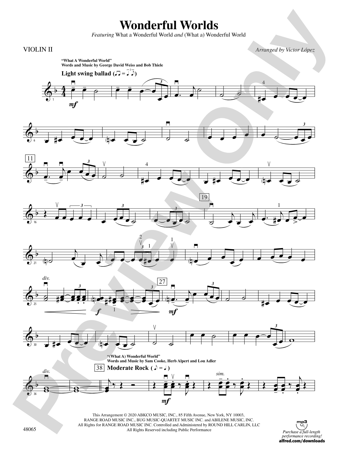 Wonderful Worlds: 2nd Violin