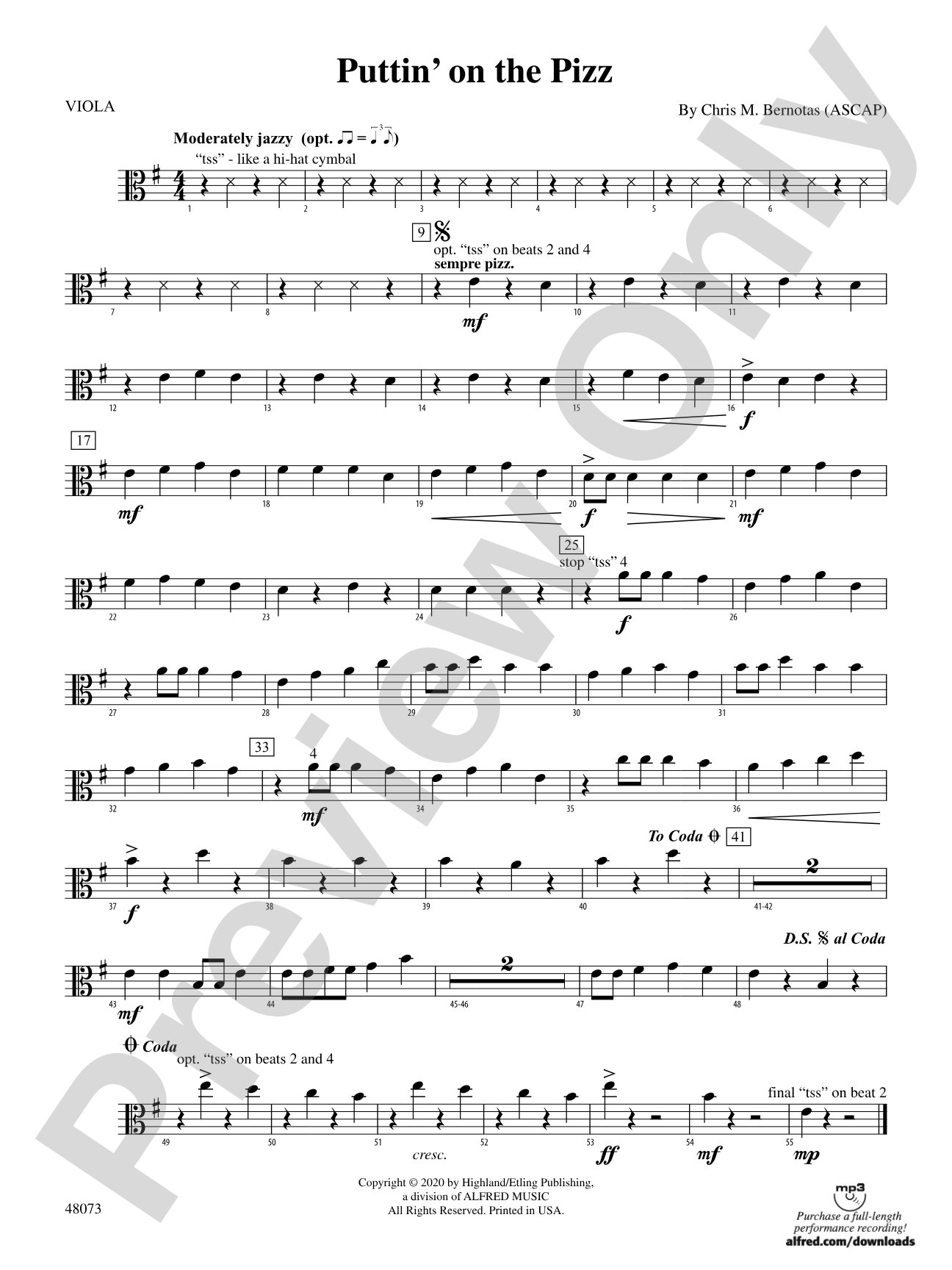 Puttin' on the Pizz: Viola