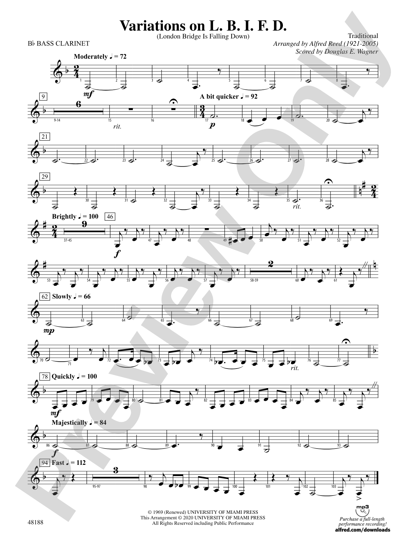 Variations on L. B. I. F. D.: B-flat Bass Clarinet