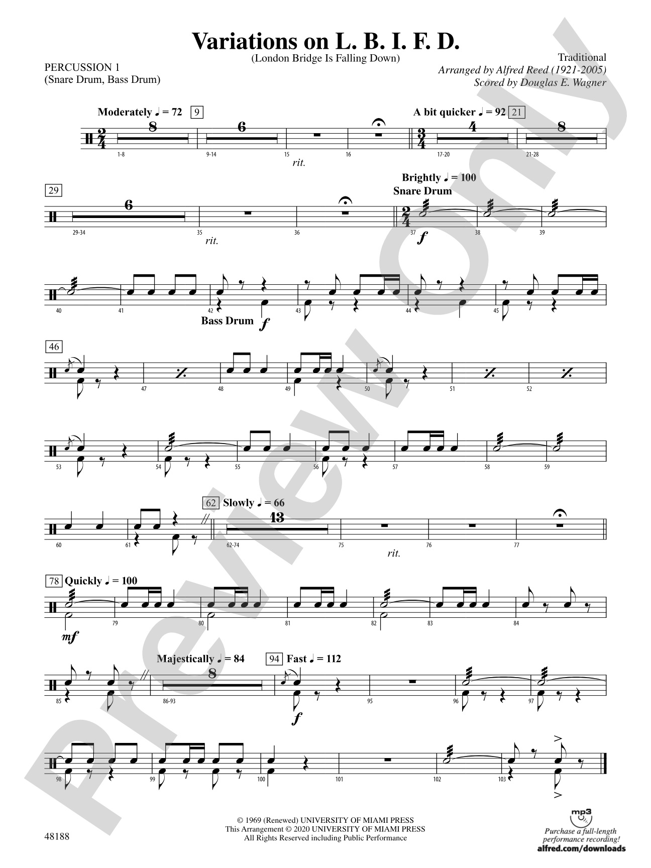 Variations on L. B. I. F. D.: 1st Percussion