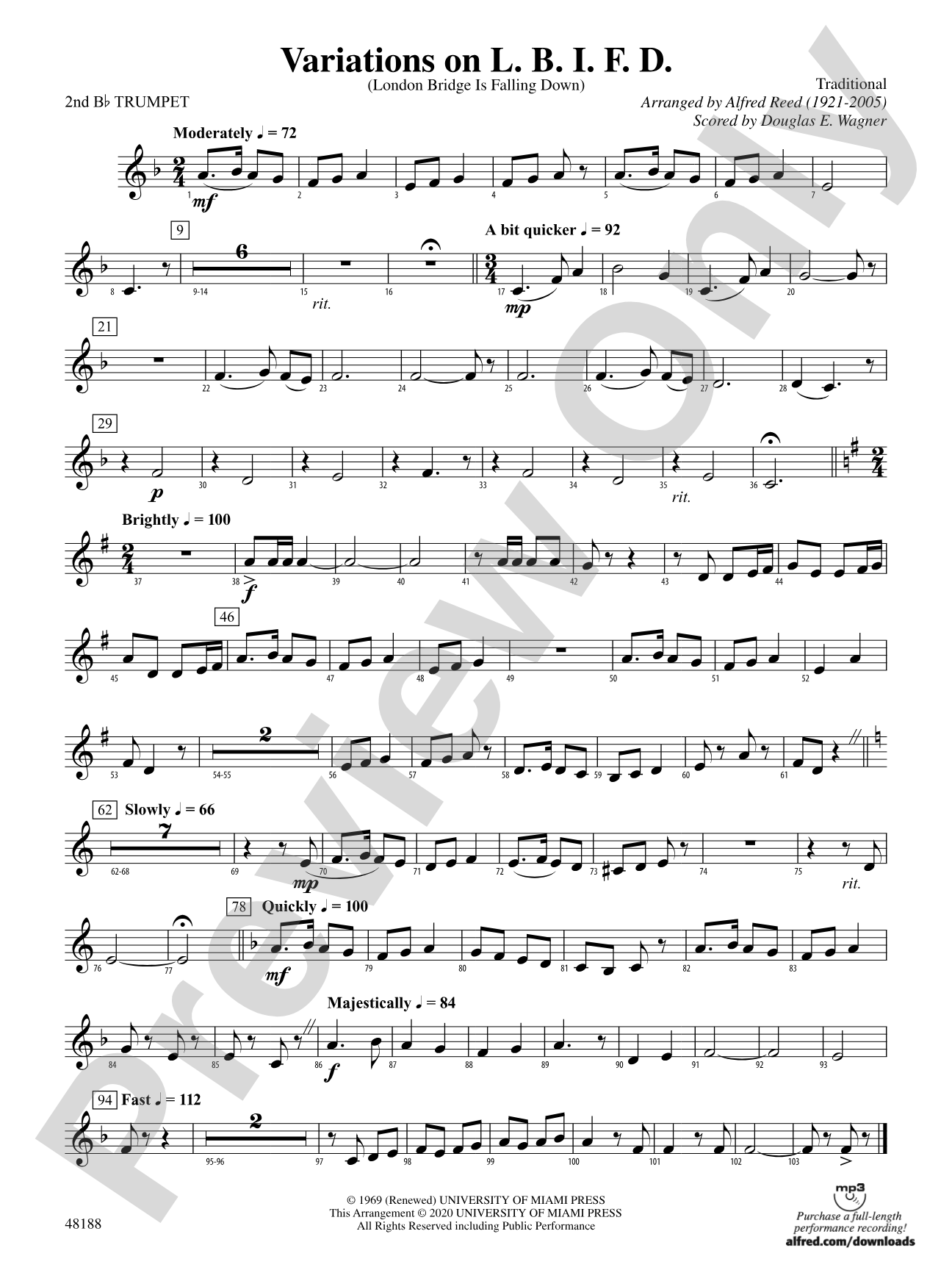 Variations on L. B. I. F. D.: 2nd B-flat Trumpet