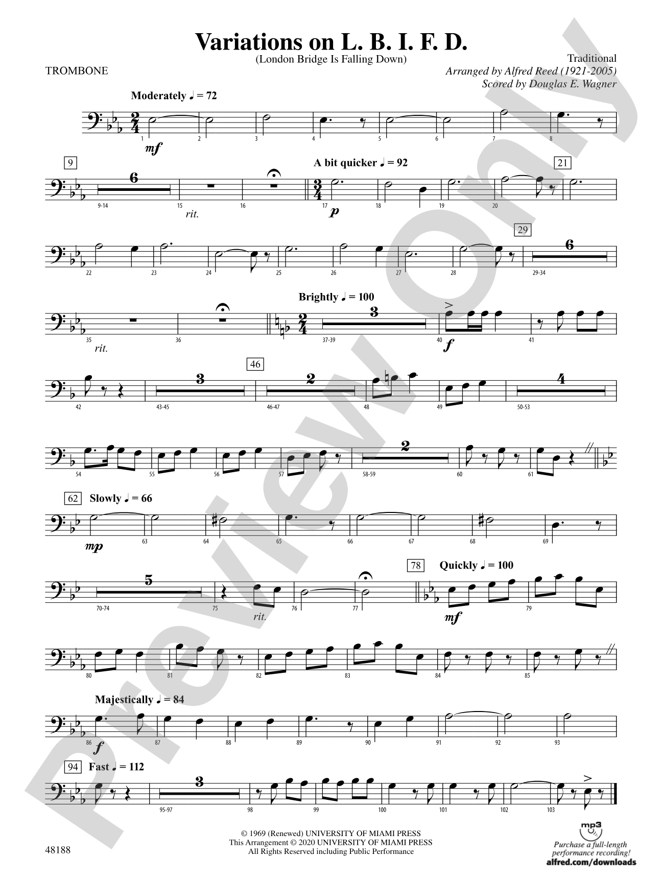 Variations on L. B. I. F. D.: 1st Trombone