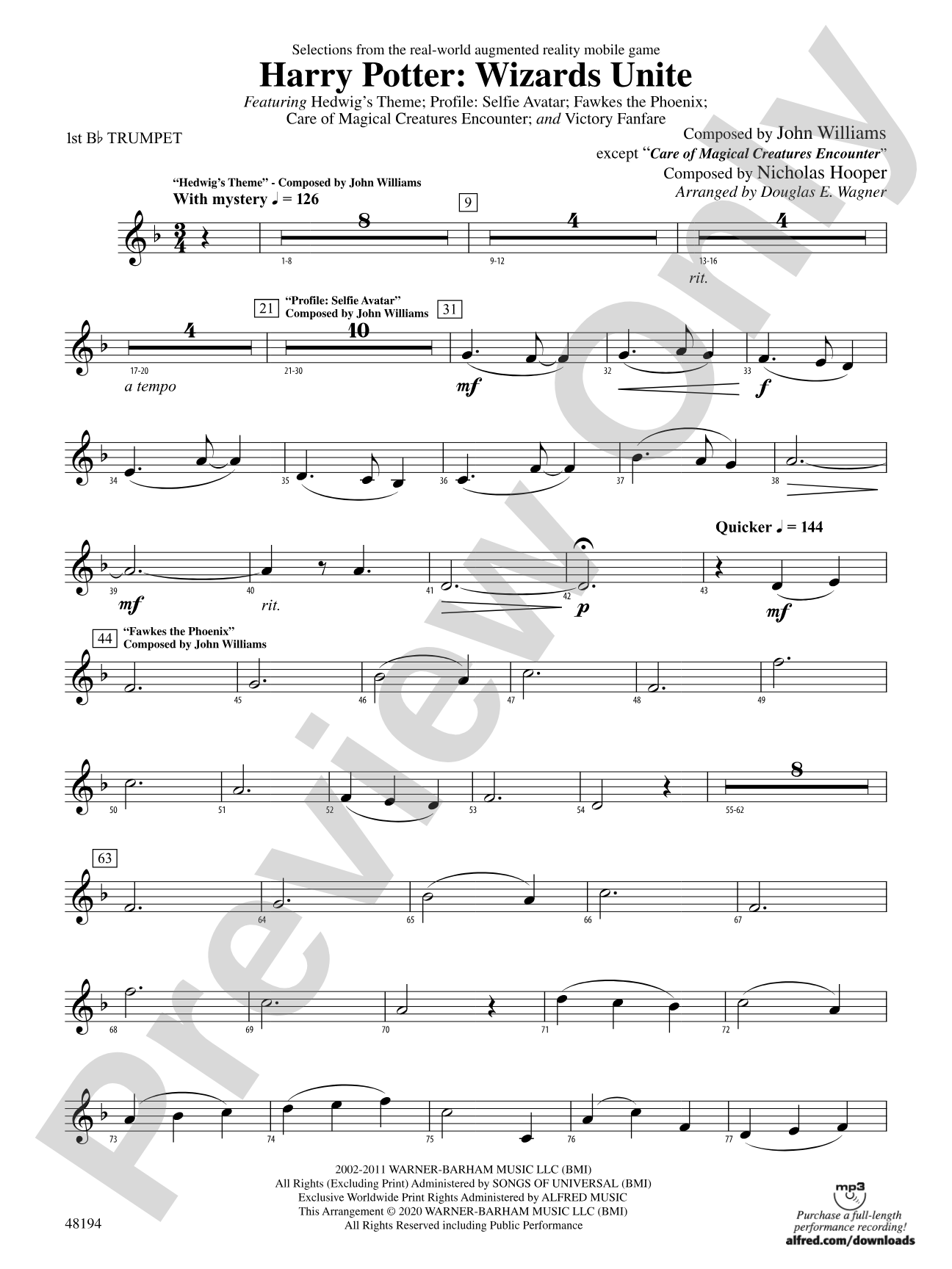 Harry Potter: Wizards Unite: 1st B-flat Trumpet