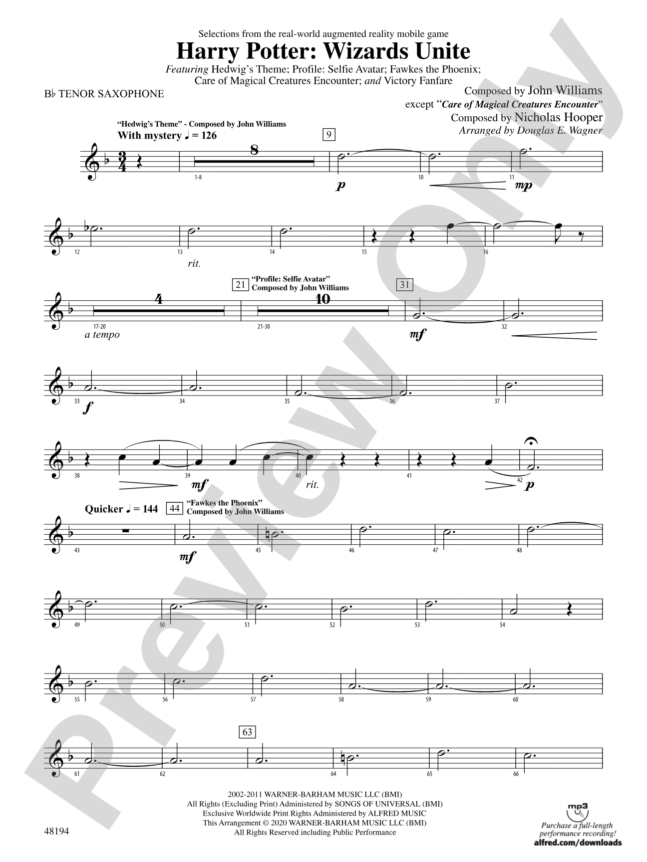 Harry Potter: Wizards Unite: B-flat Tenor Saxophone