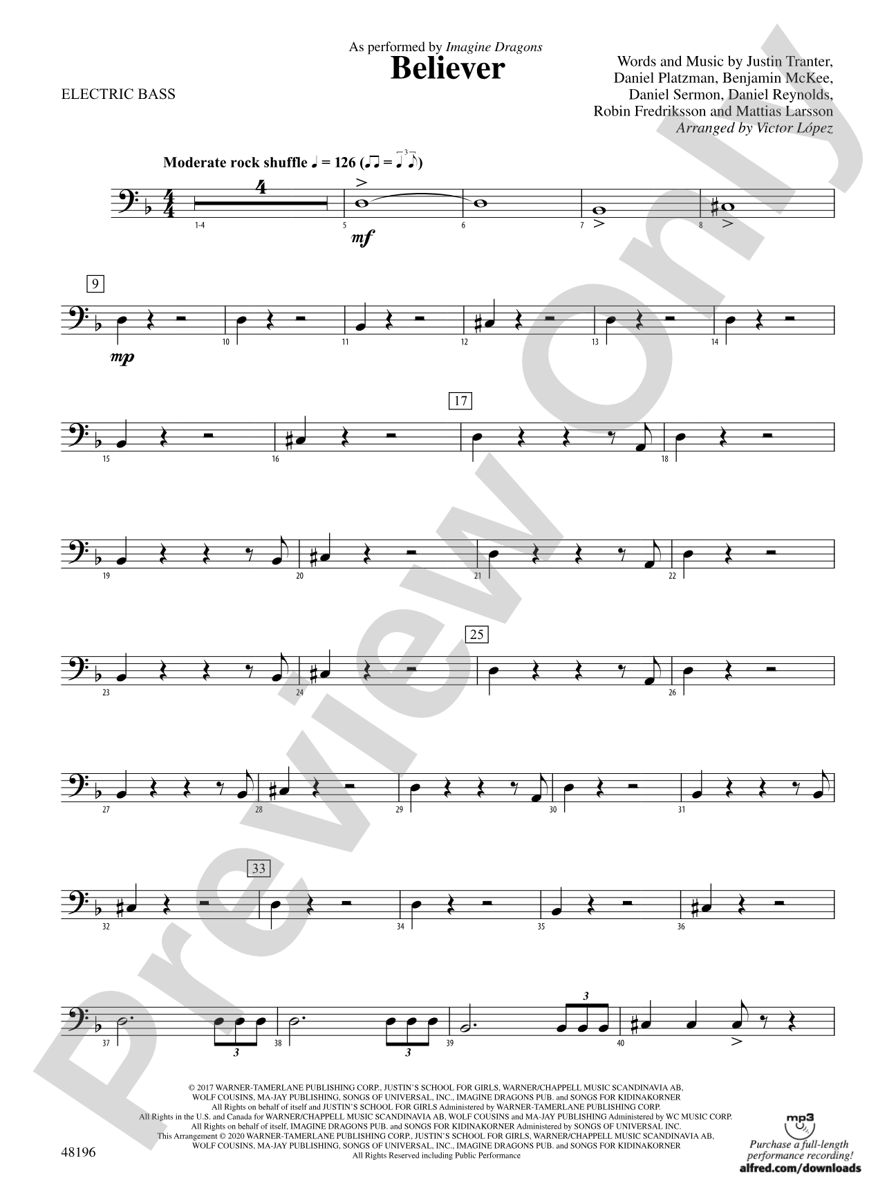 Believer: Electric Bass