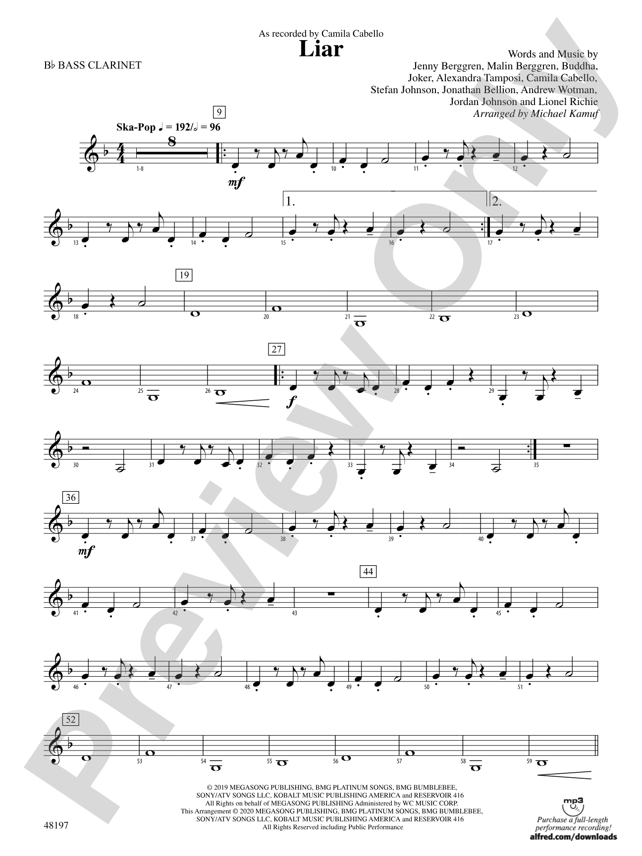 Liar: B-flat Bass Clarinet
