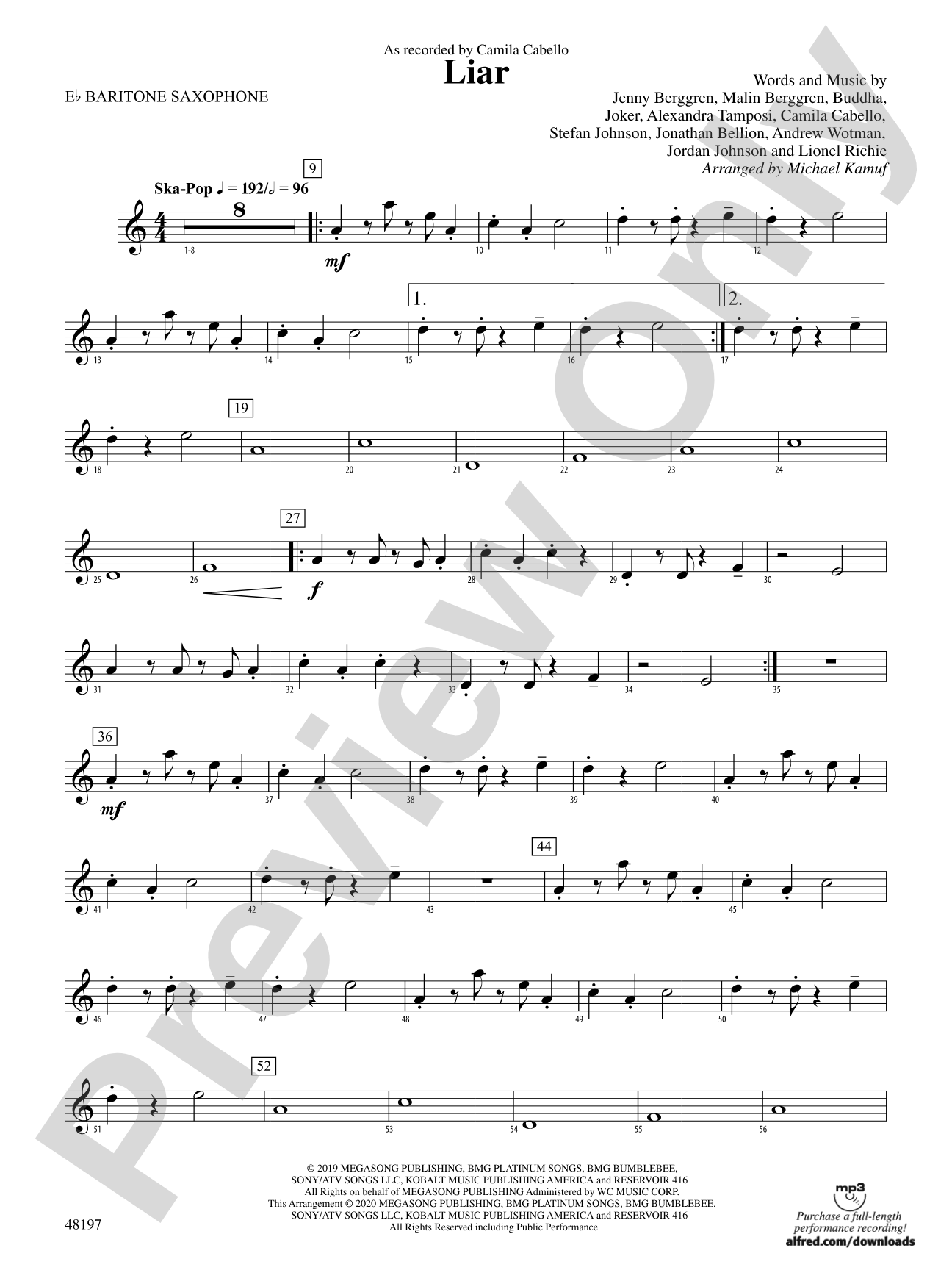 Liar: E-flat Baritone Saxophone