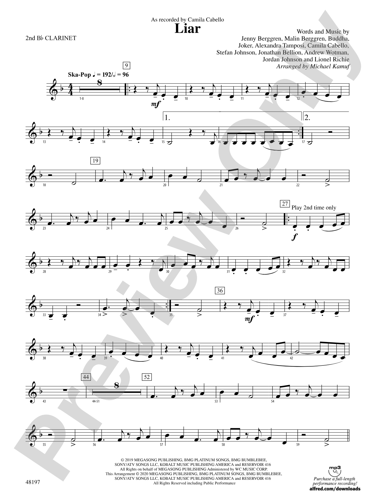 Liar: 2nd B-flat Clarinet