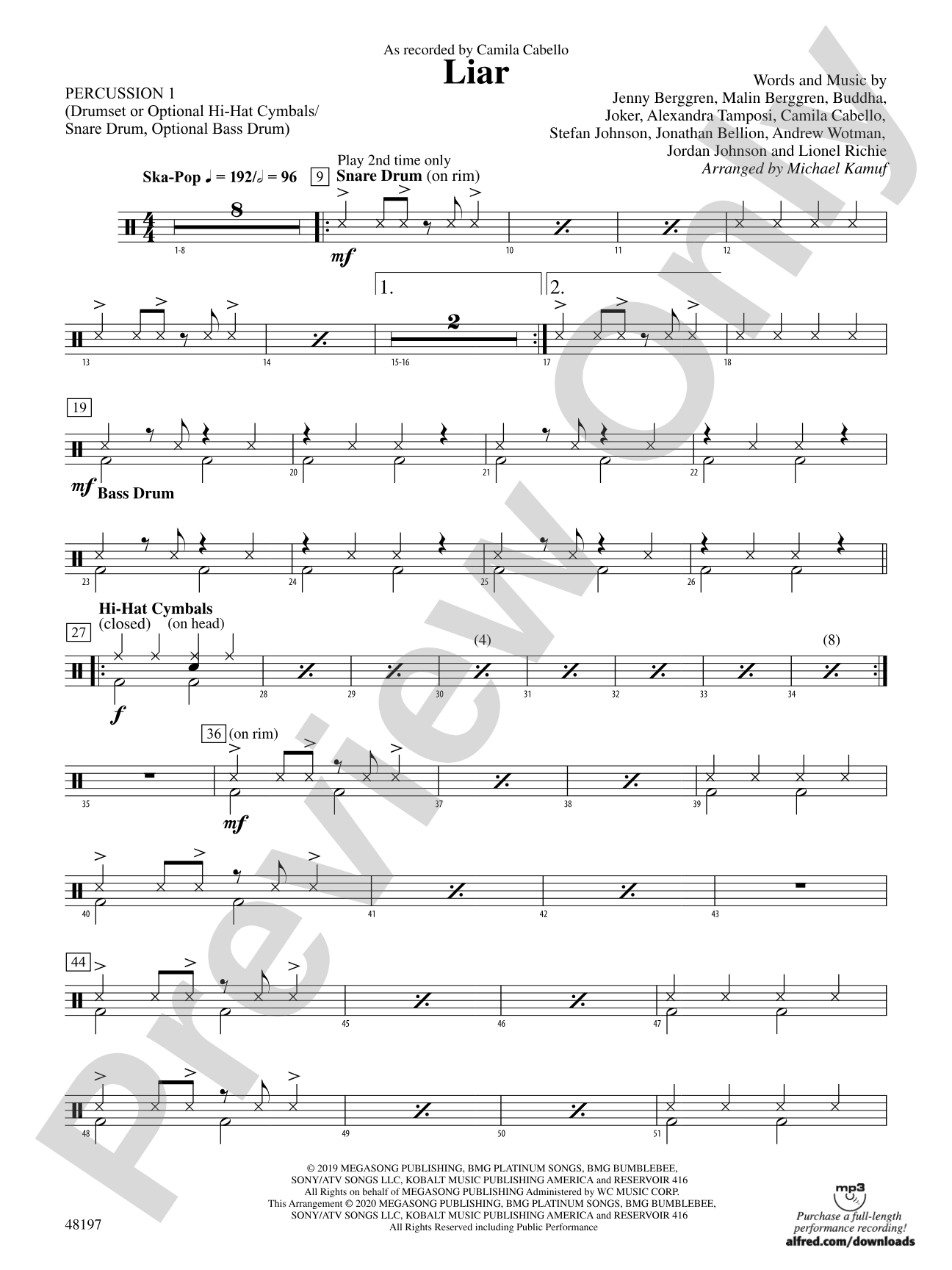 Liar: 1st Percussion