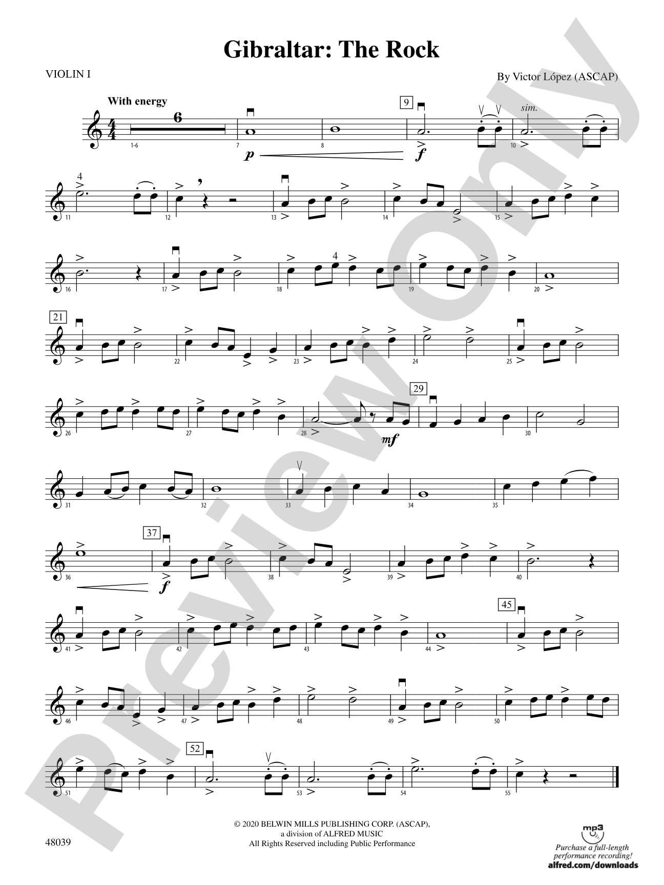 Gibralter: The Rock: 1st Violin