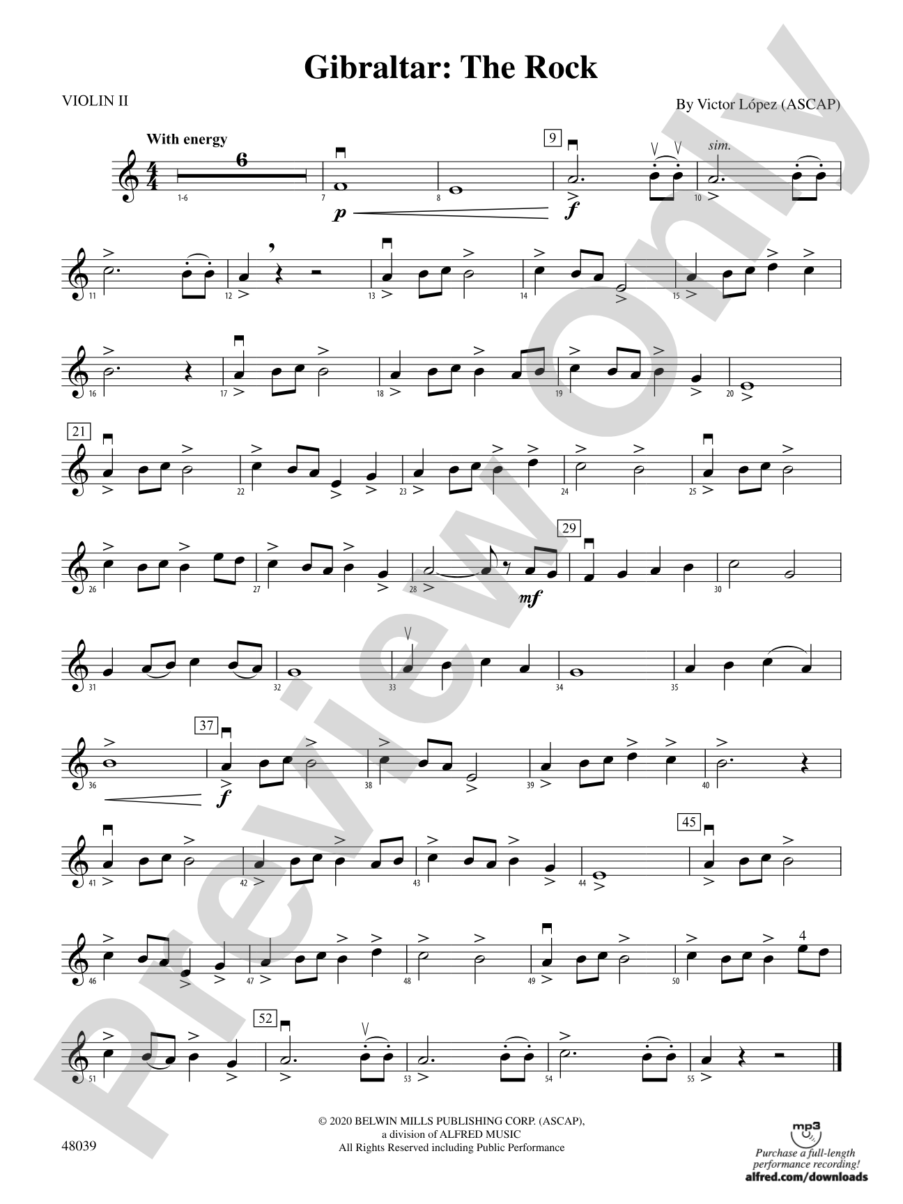 Gibralter: The Rock: 2nd Violin