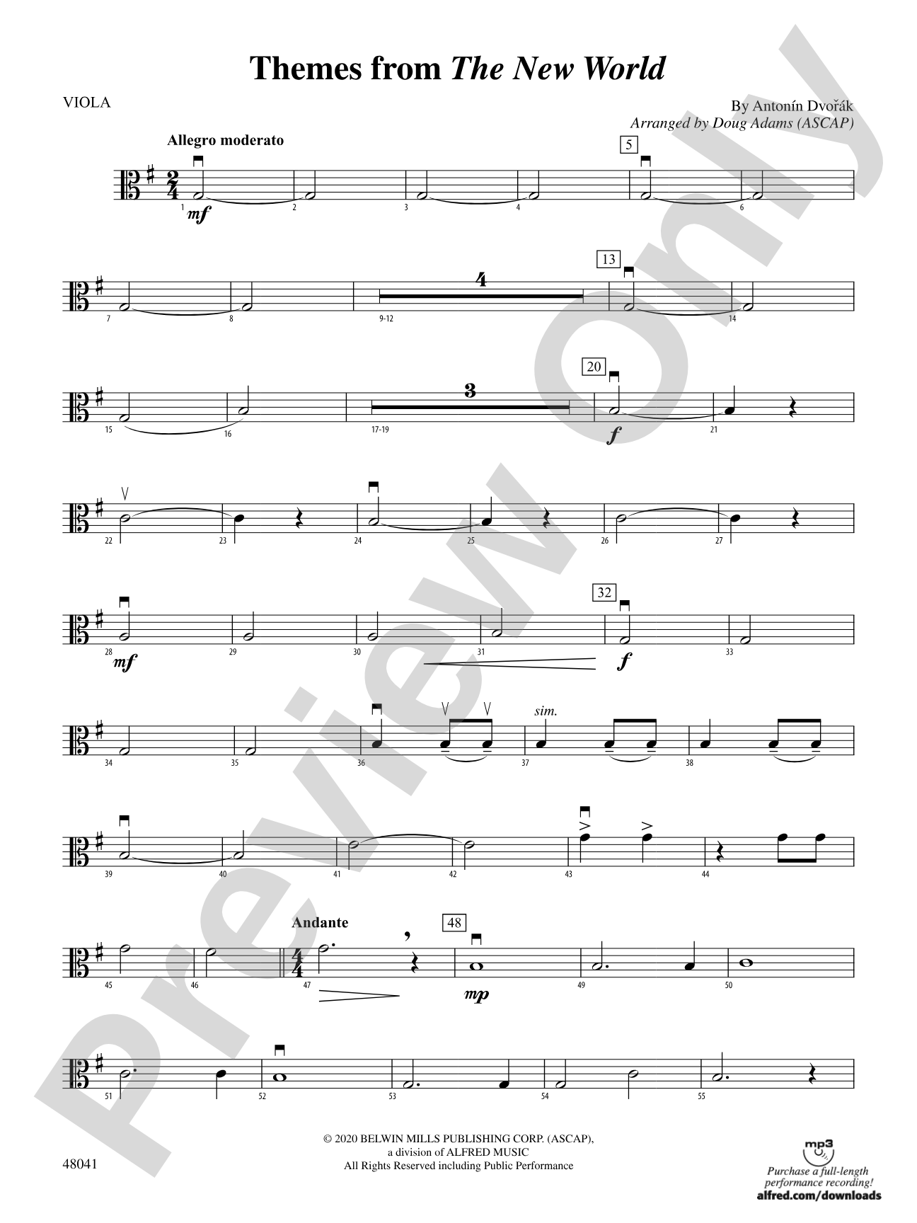 Themes from The New World: Viola