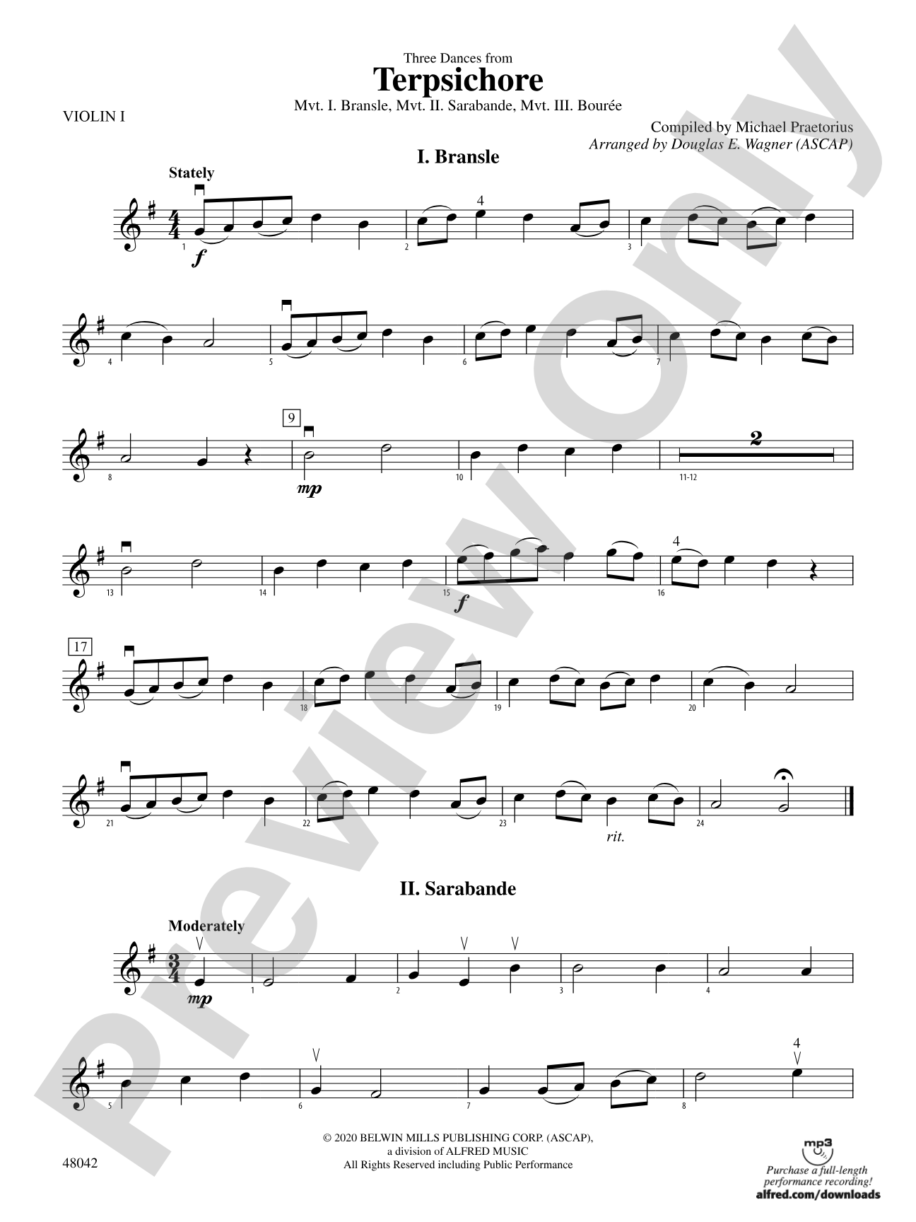 Terpsichore: 1st Violin